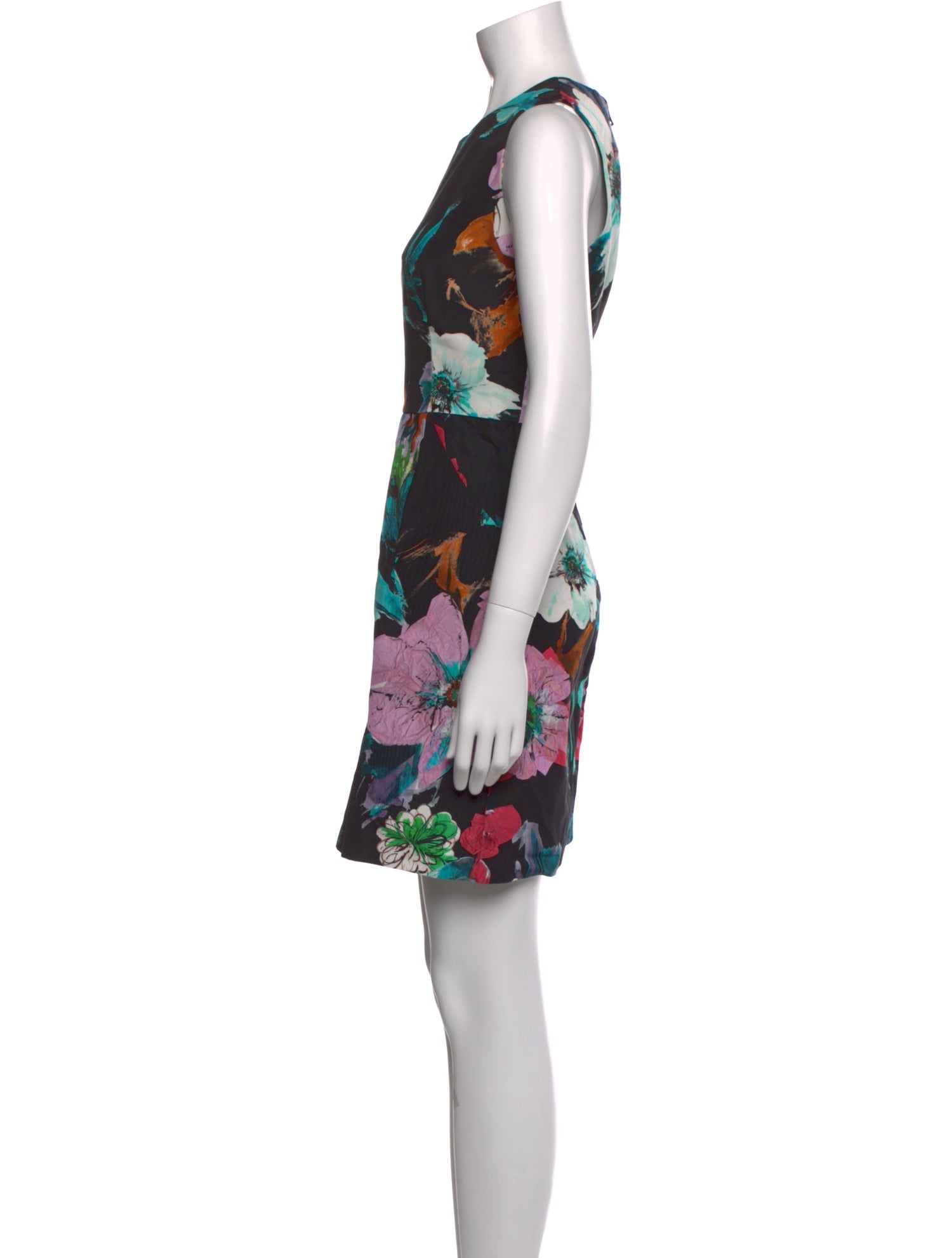 Milly Floral Print Mini Dress