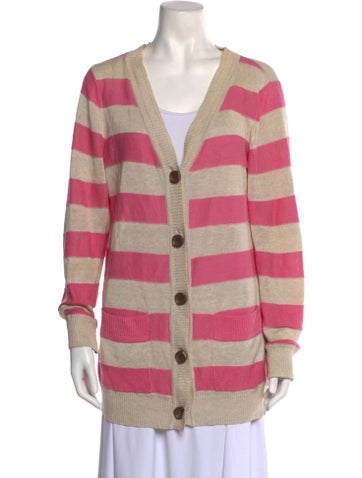 Milly Knitwear Linen Striped Sweater L