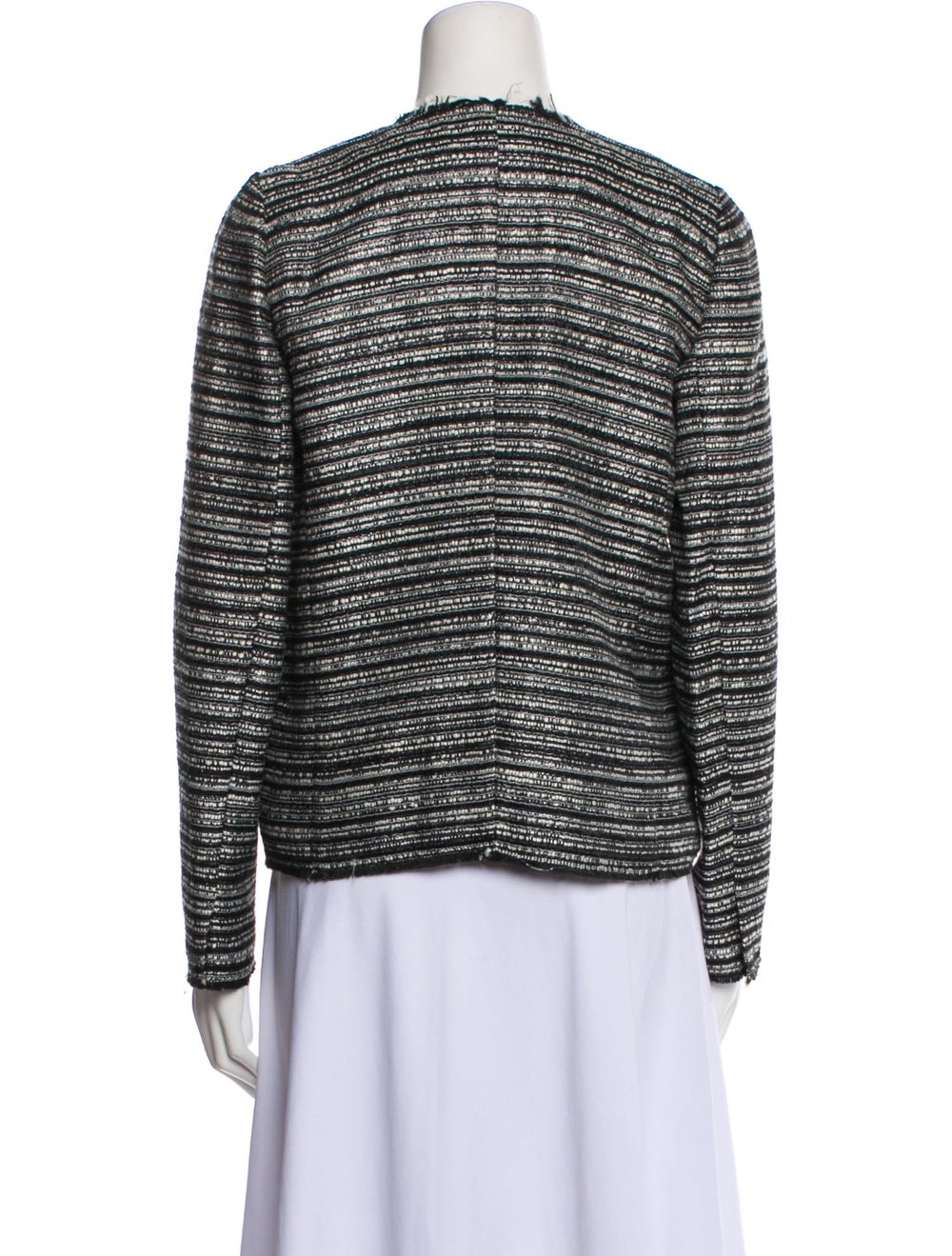 Milly Evening Jacket Tweed Pattern Pleated, Raw-E… - image 3