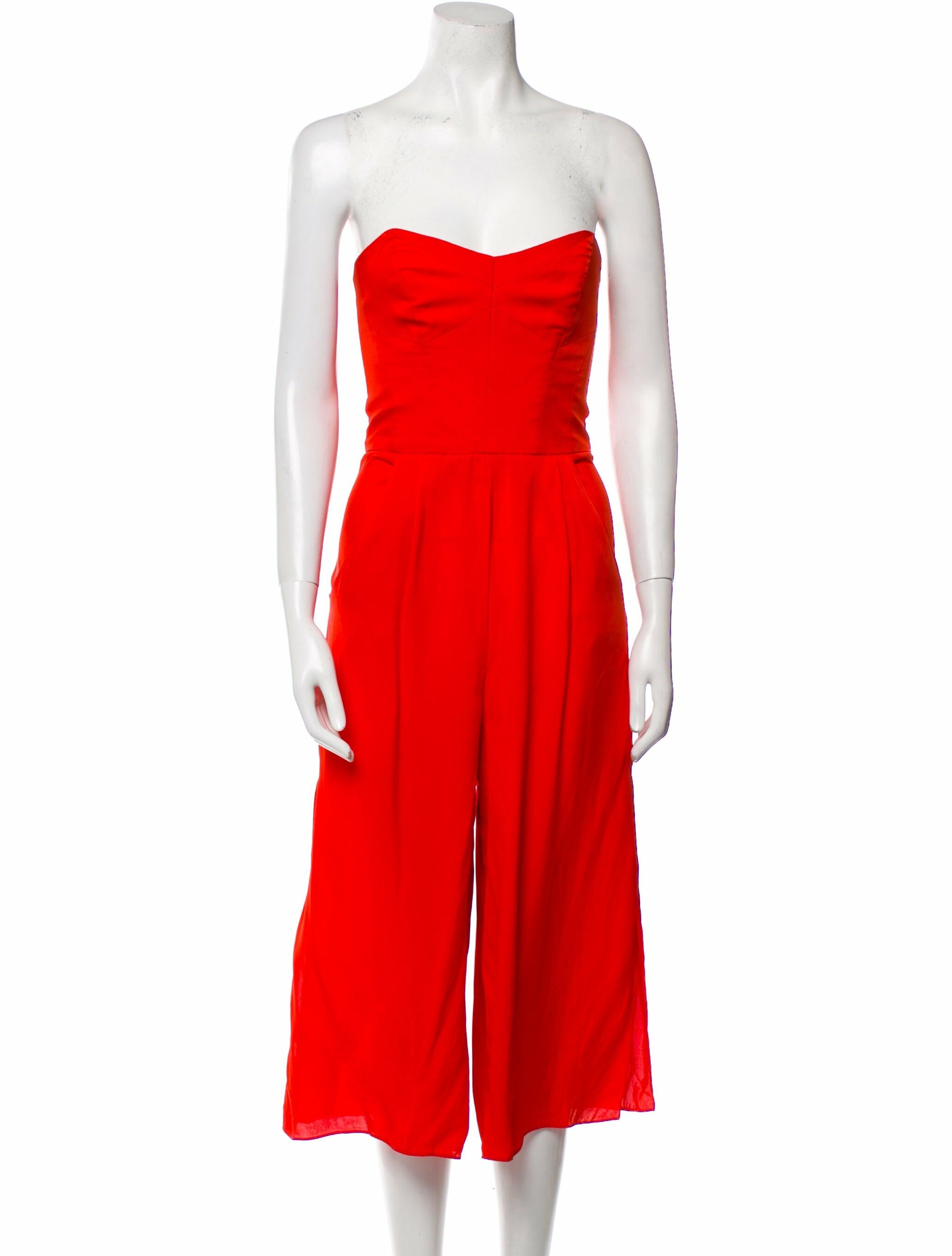 Milly Silk Strapless Jumpsuit