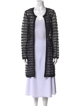 Milly Printed Open Front Sweater