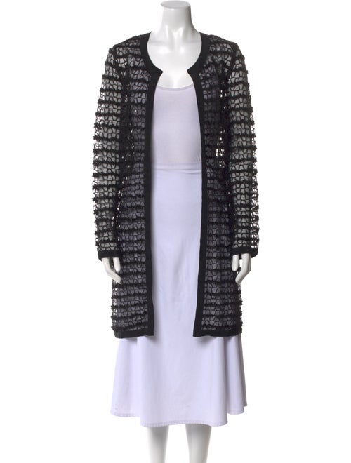 Milly Printed Open Front Sweater