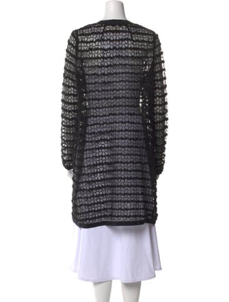 Milly Printed Open Front Sweater