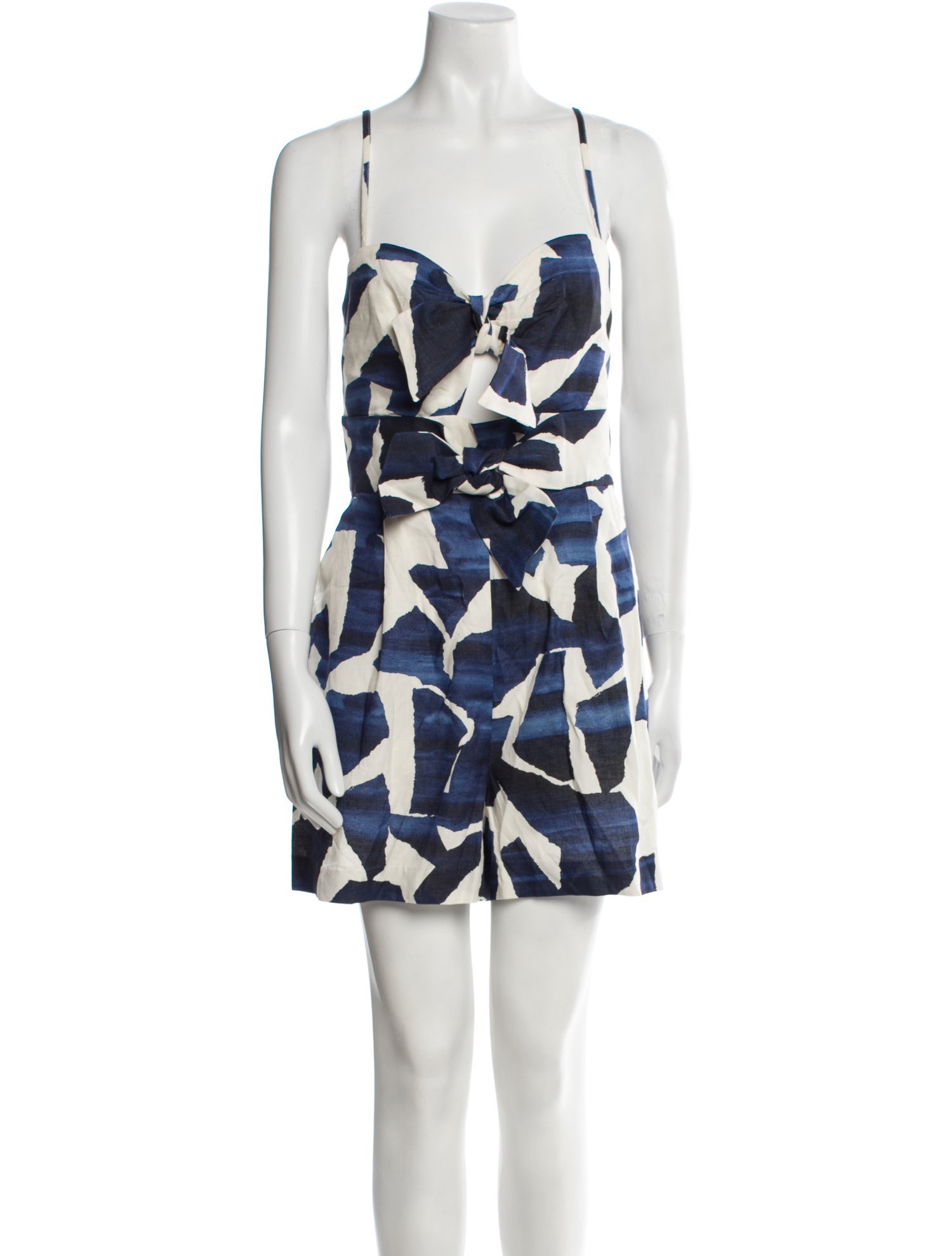 Milly Printed Square Neckline Romper w/ Tags