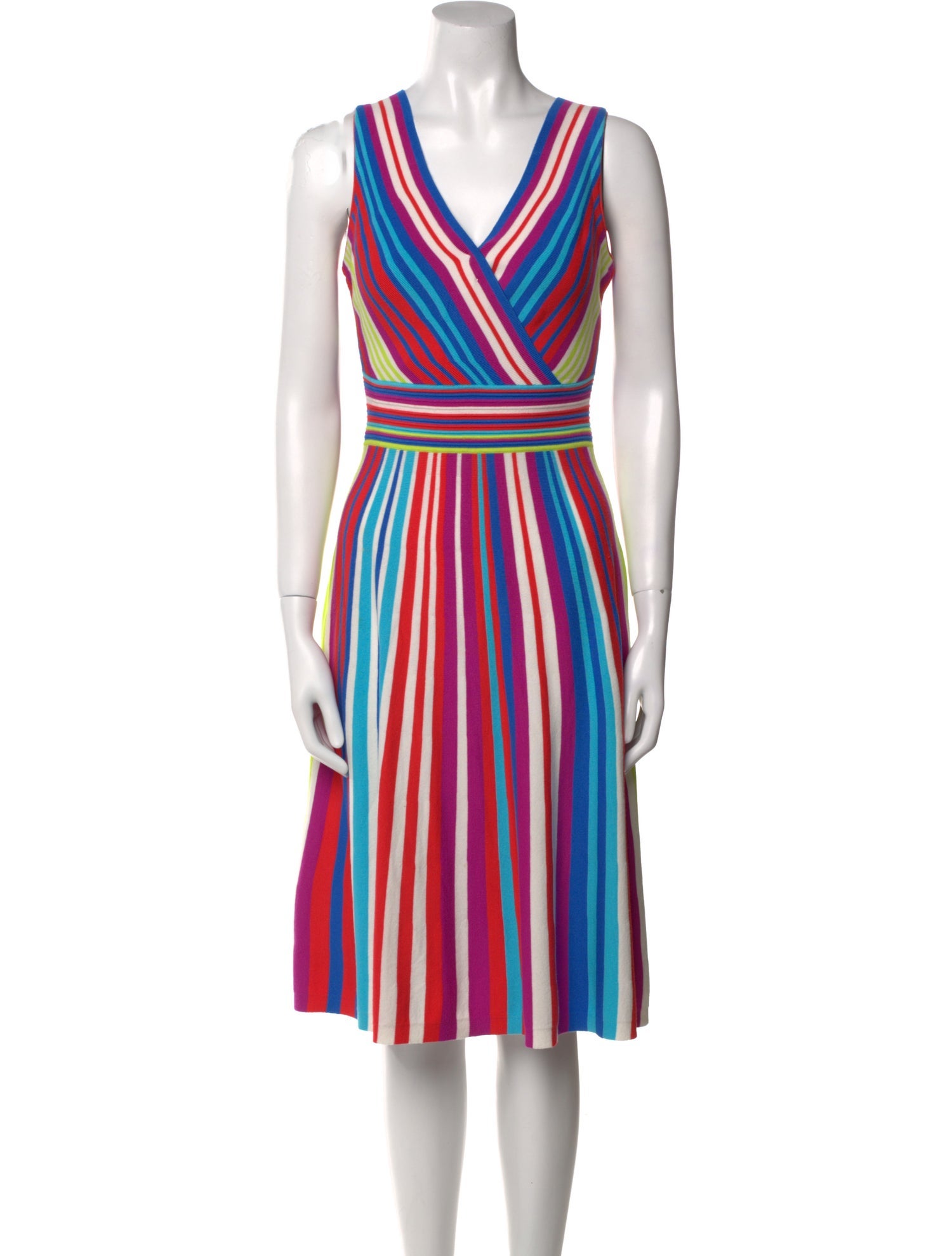 Milly Striped Midi Length Dress