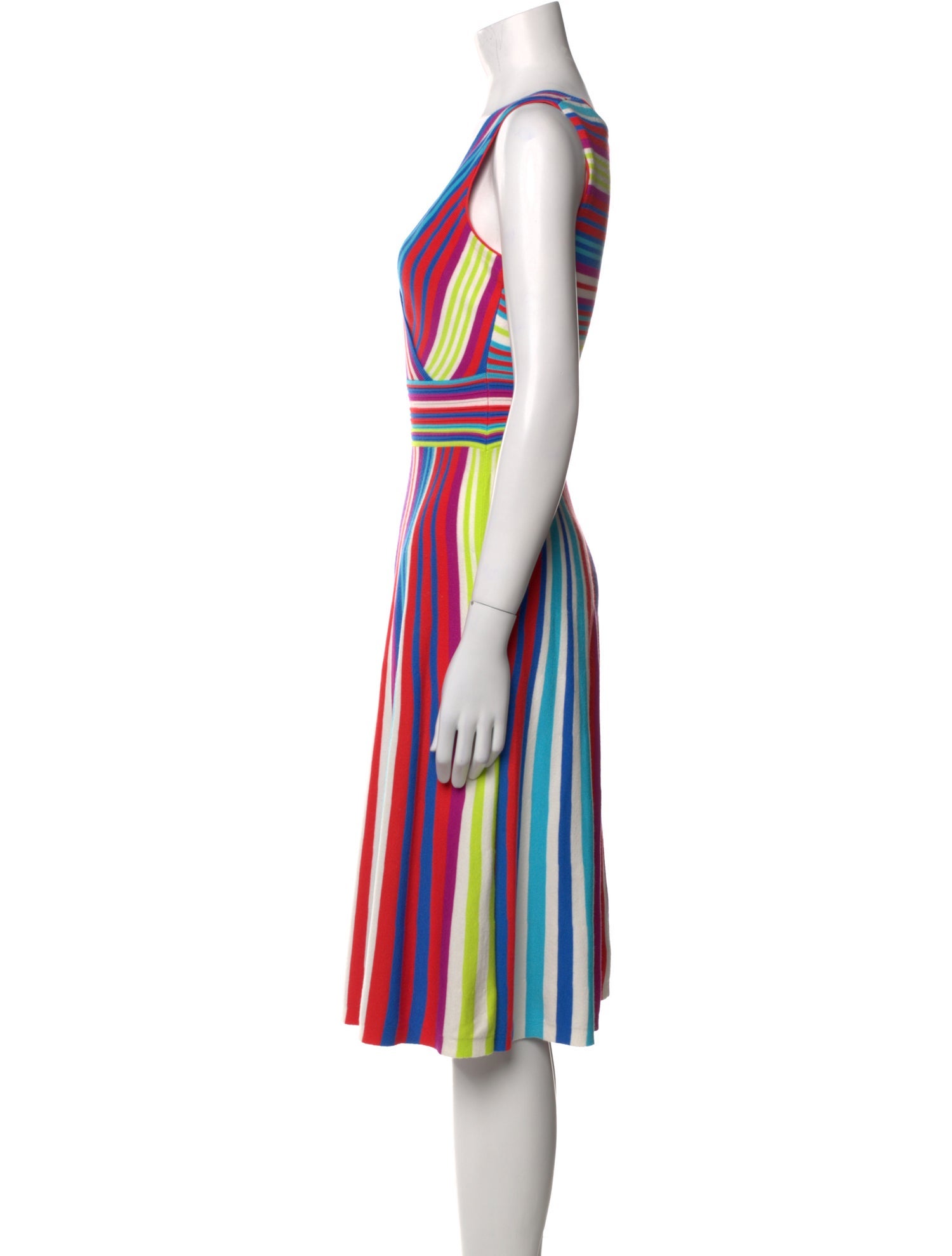 Milly Striped Midi Length Dress