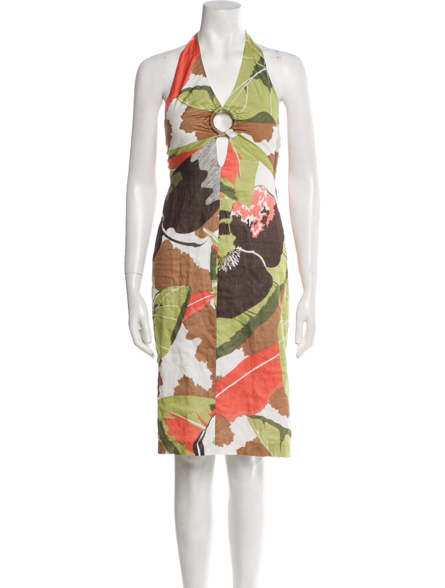 Milly Floral Print Midi Length Dress