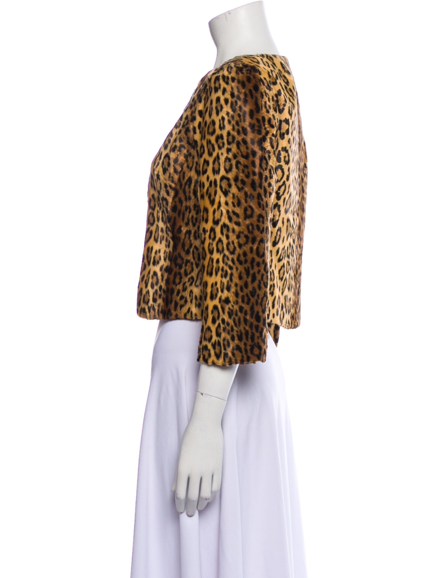Milly Velour Animal Print Evening Jacket