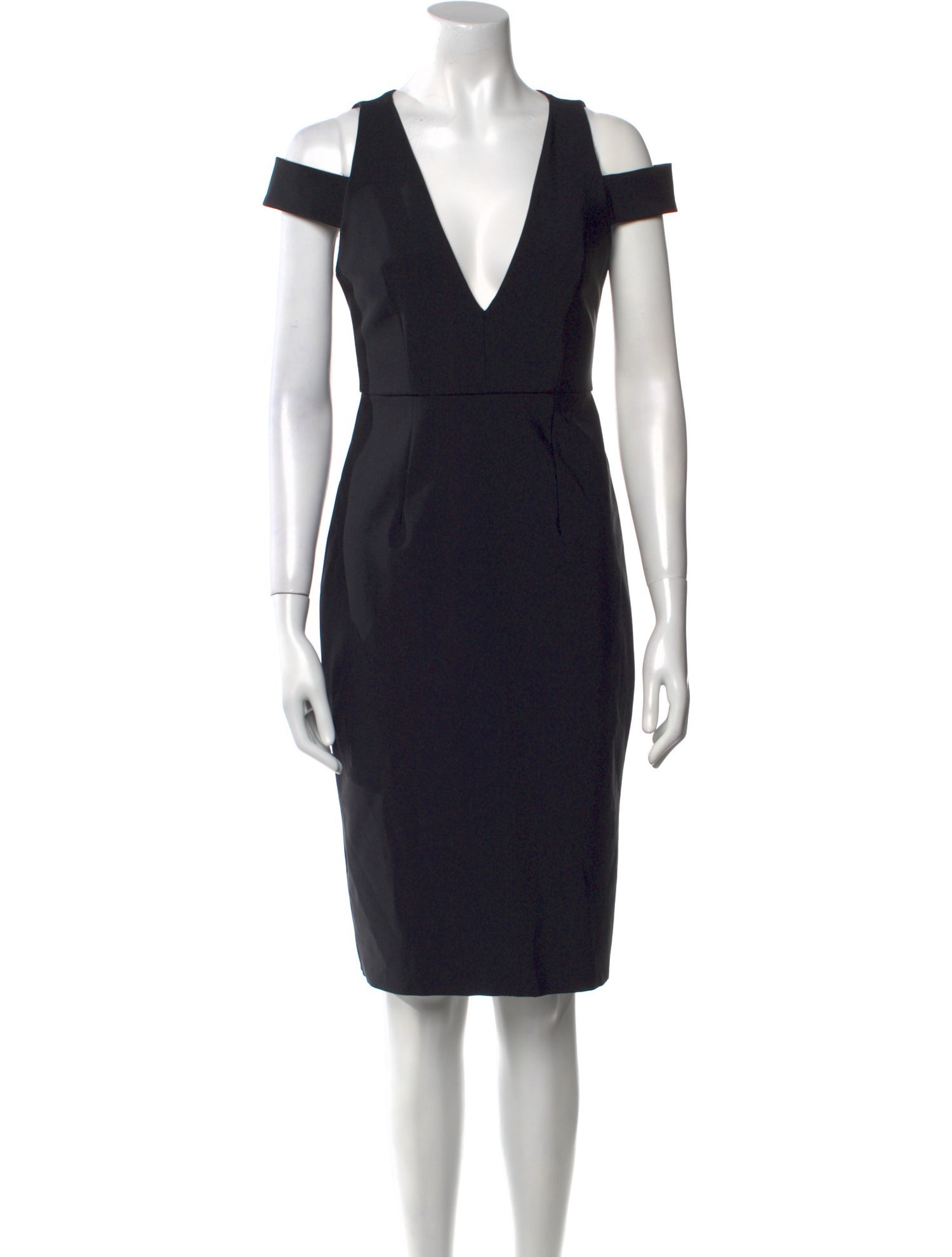 Milly V-Neck Knee-Length Dress