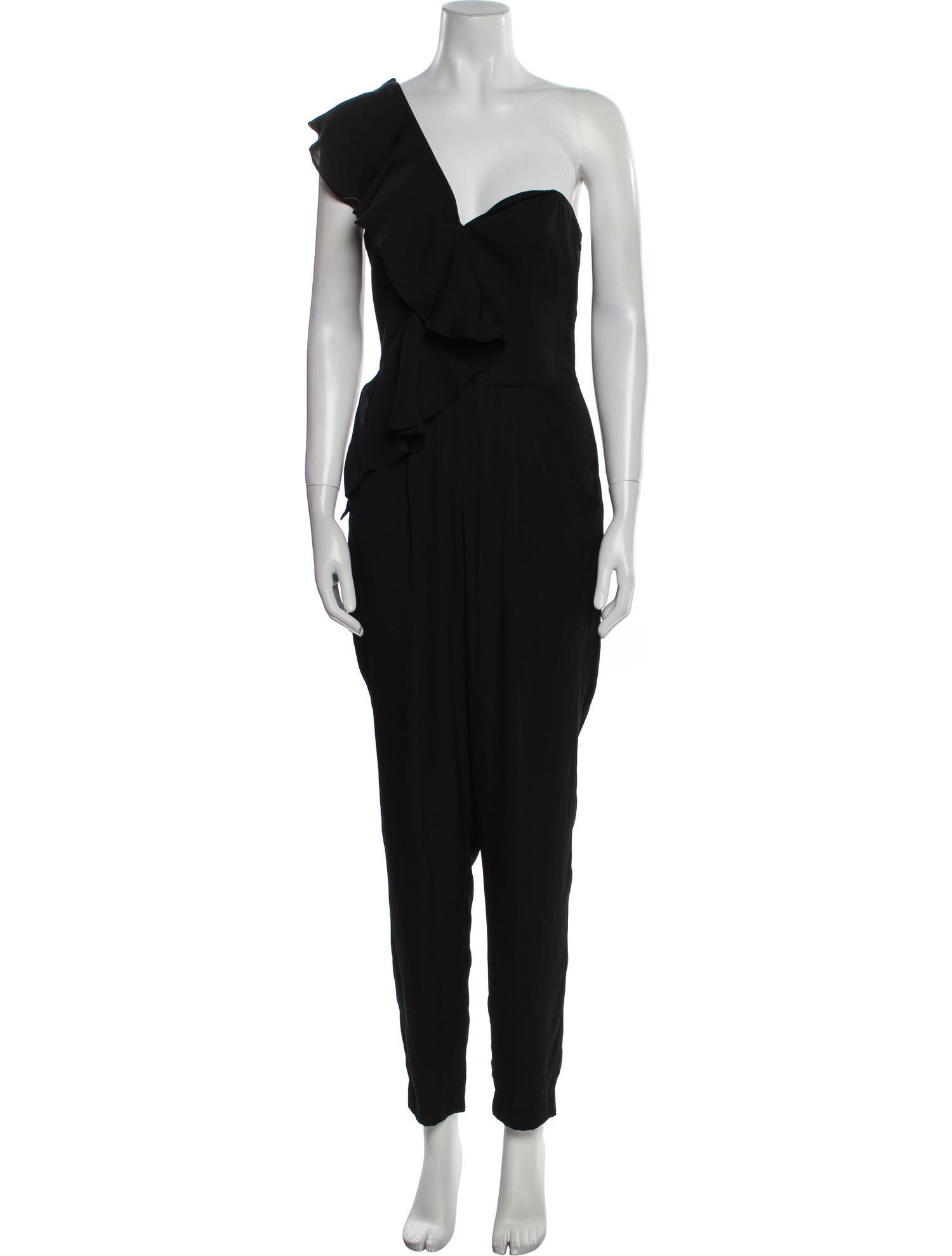 Milly Silk One-Shoulder Jumpsuit