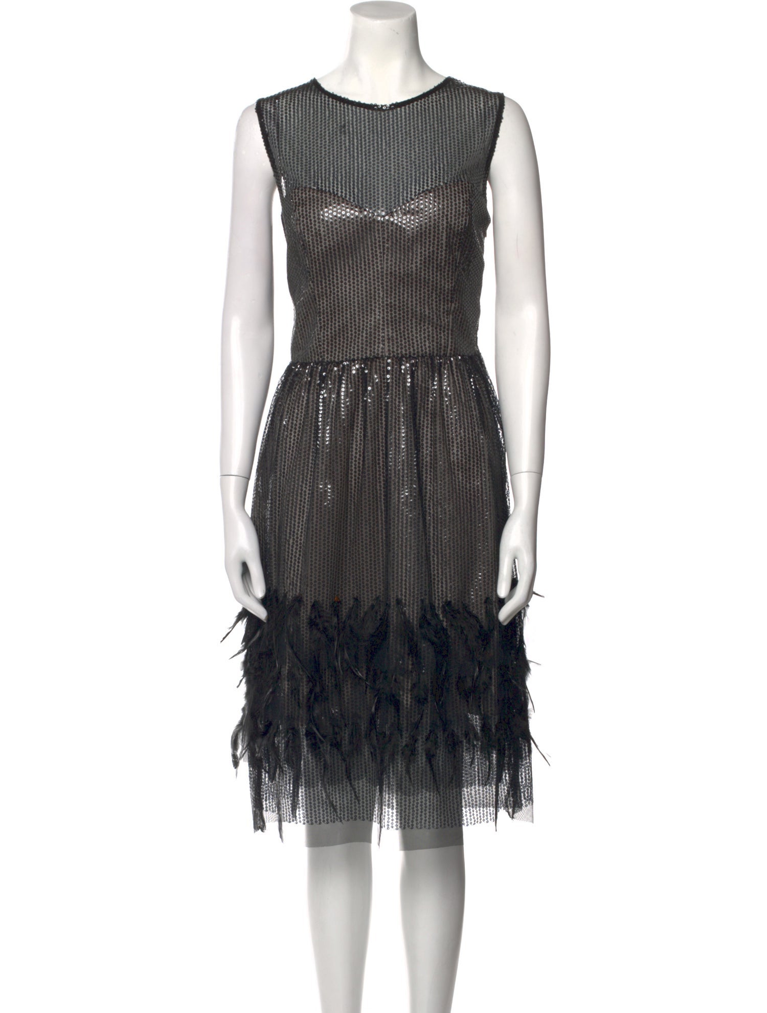 Milly Crew Neck Midi Length Dress w/ Tags