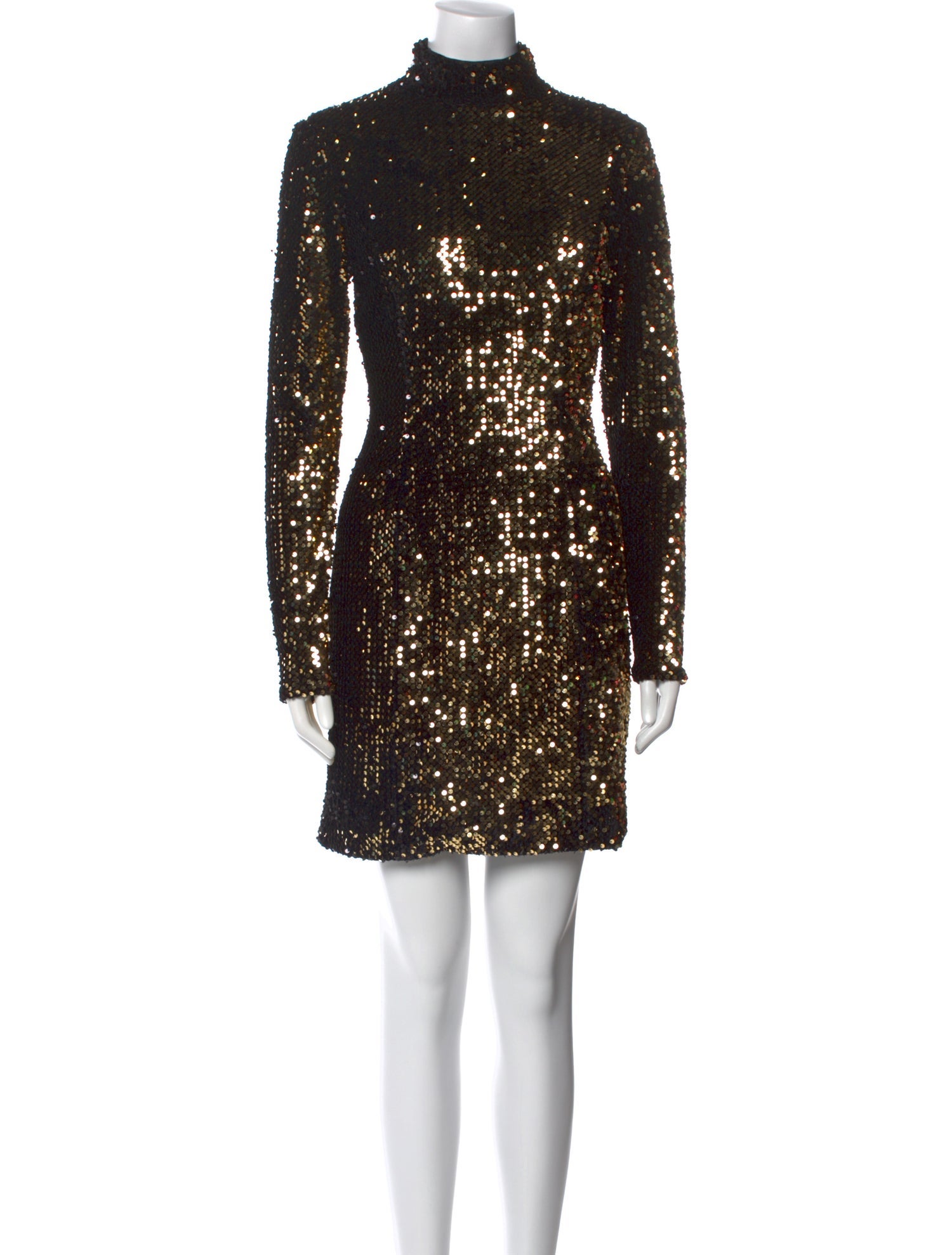 Milly Mock Neck Mini Dress