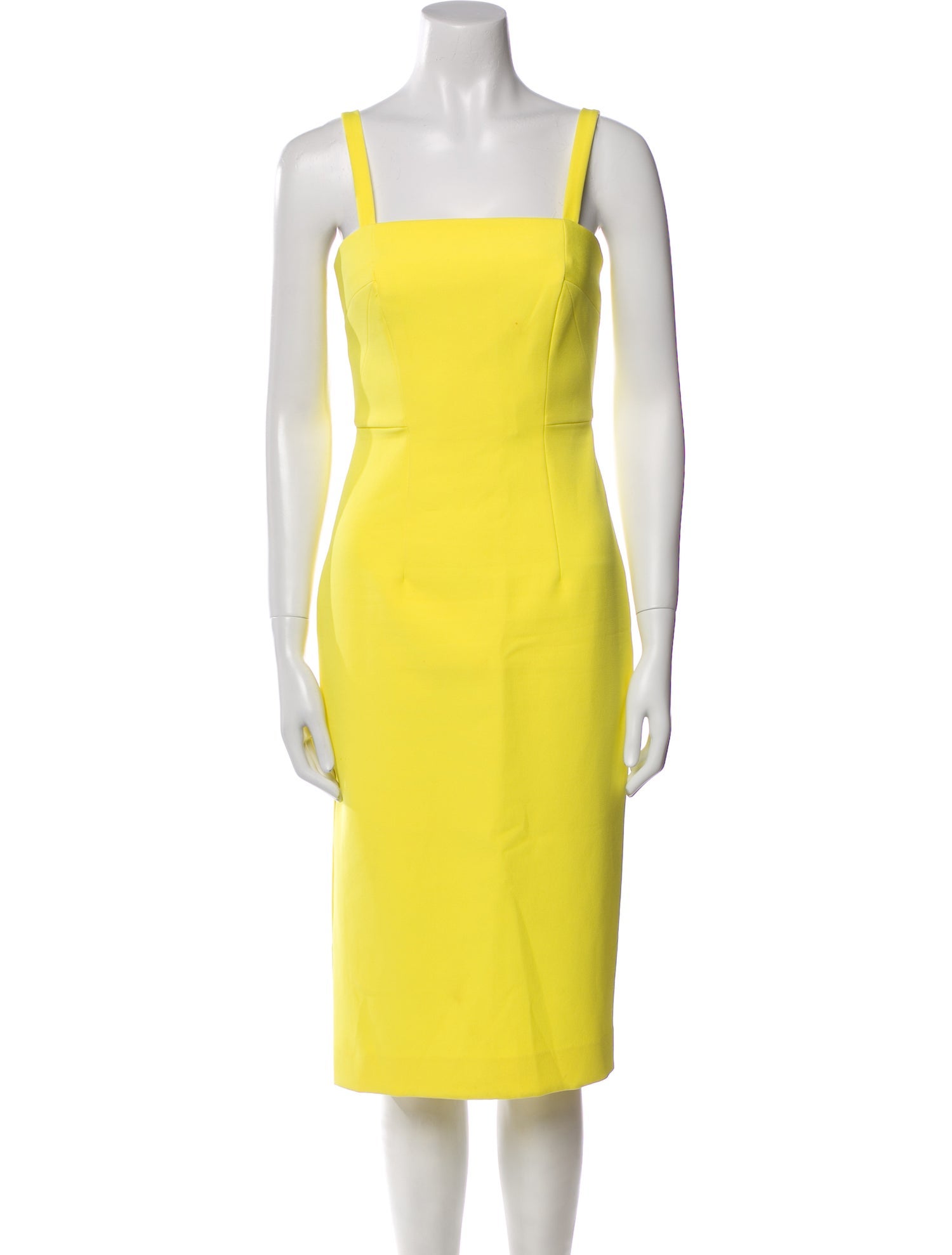 Milly Square Neckline Midi Length Dress