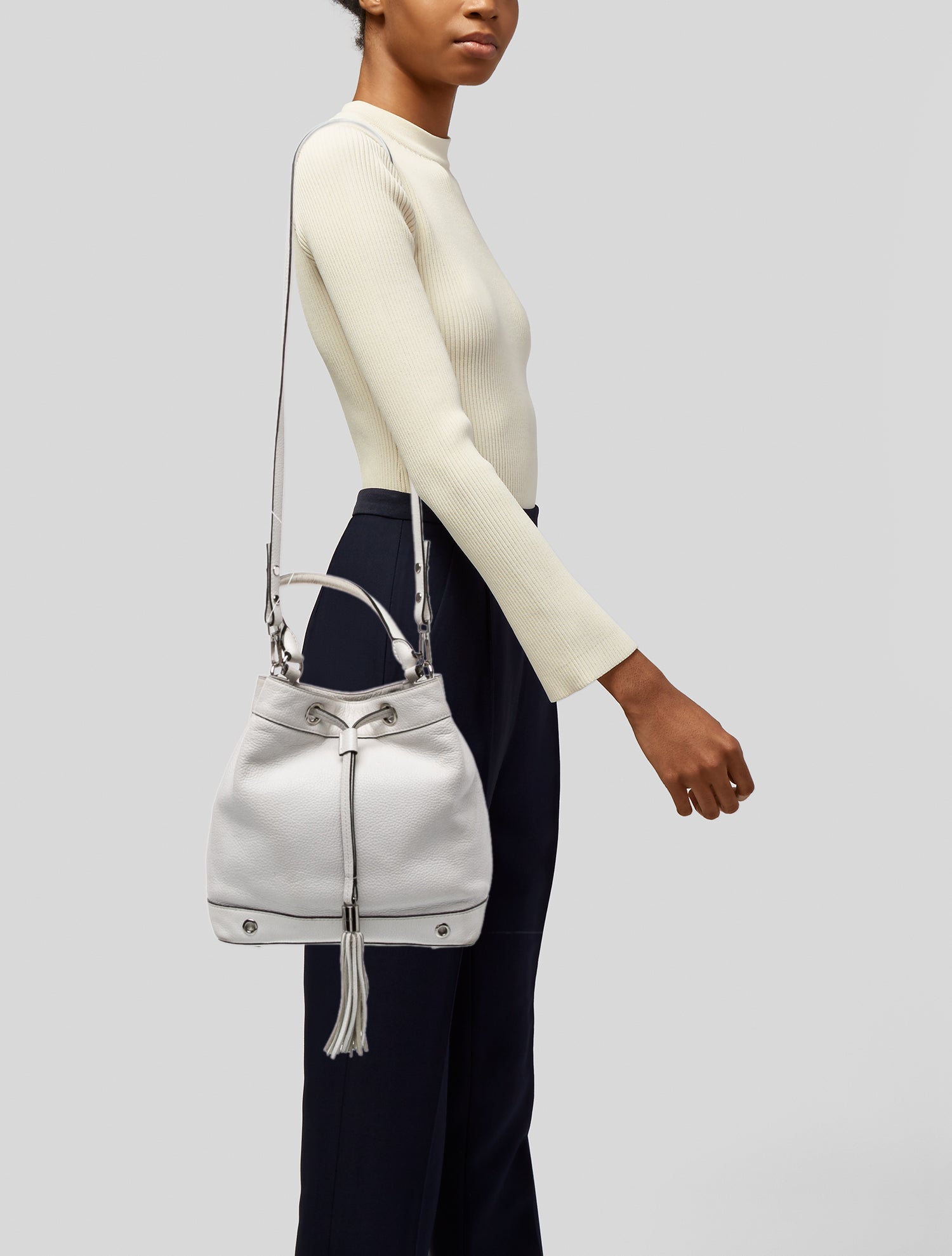 Milly Leather Top Handle Bag