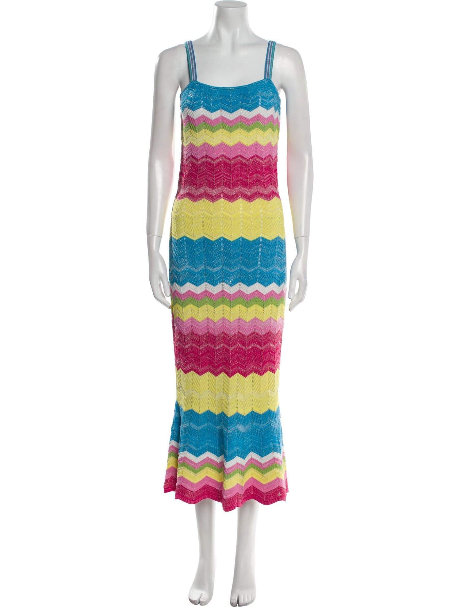 Milly Striped Midi Length Dress