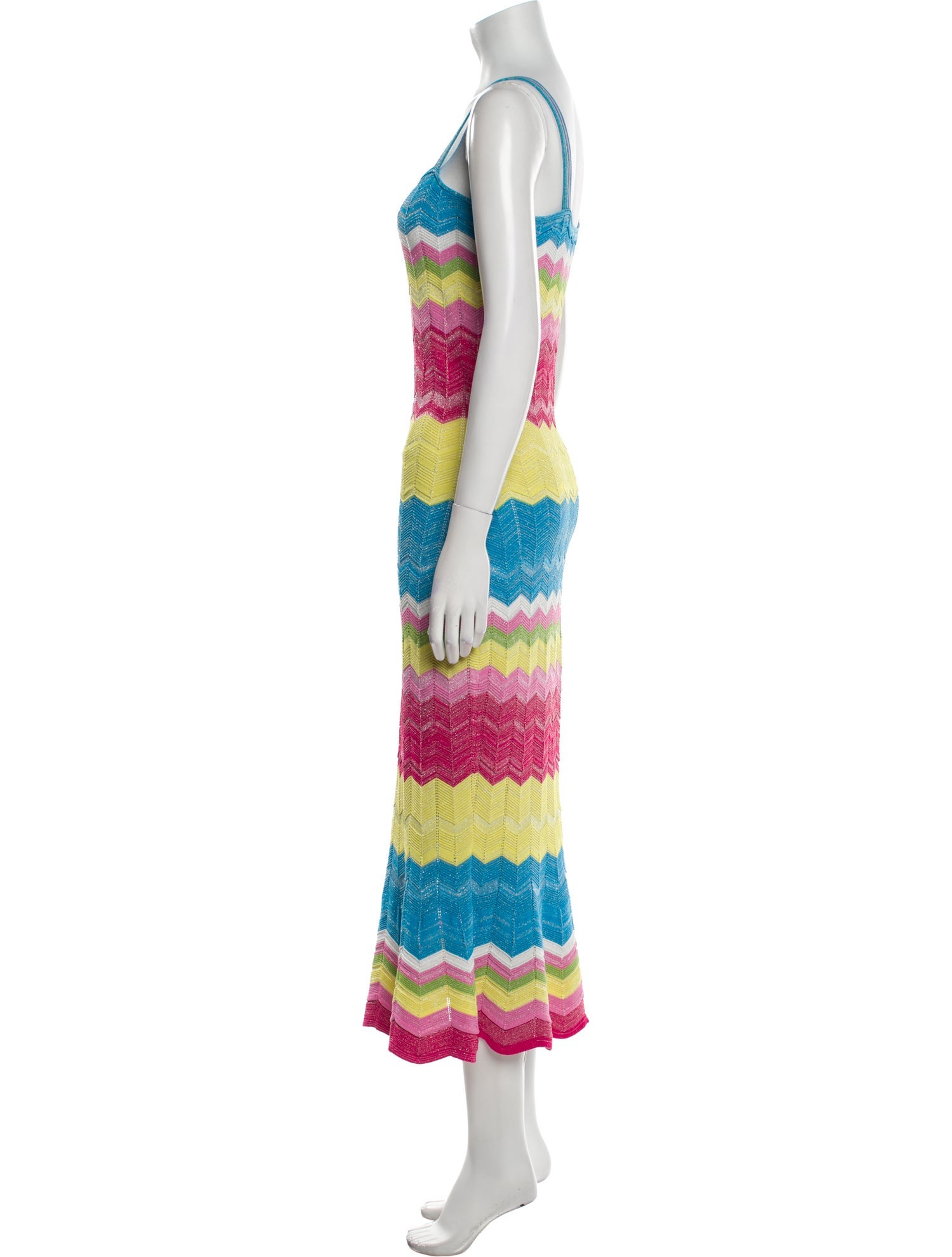 Milly Striped Midi Length Dress