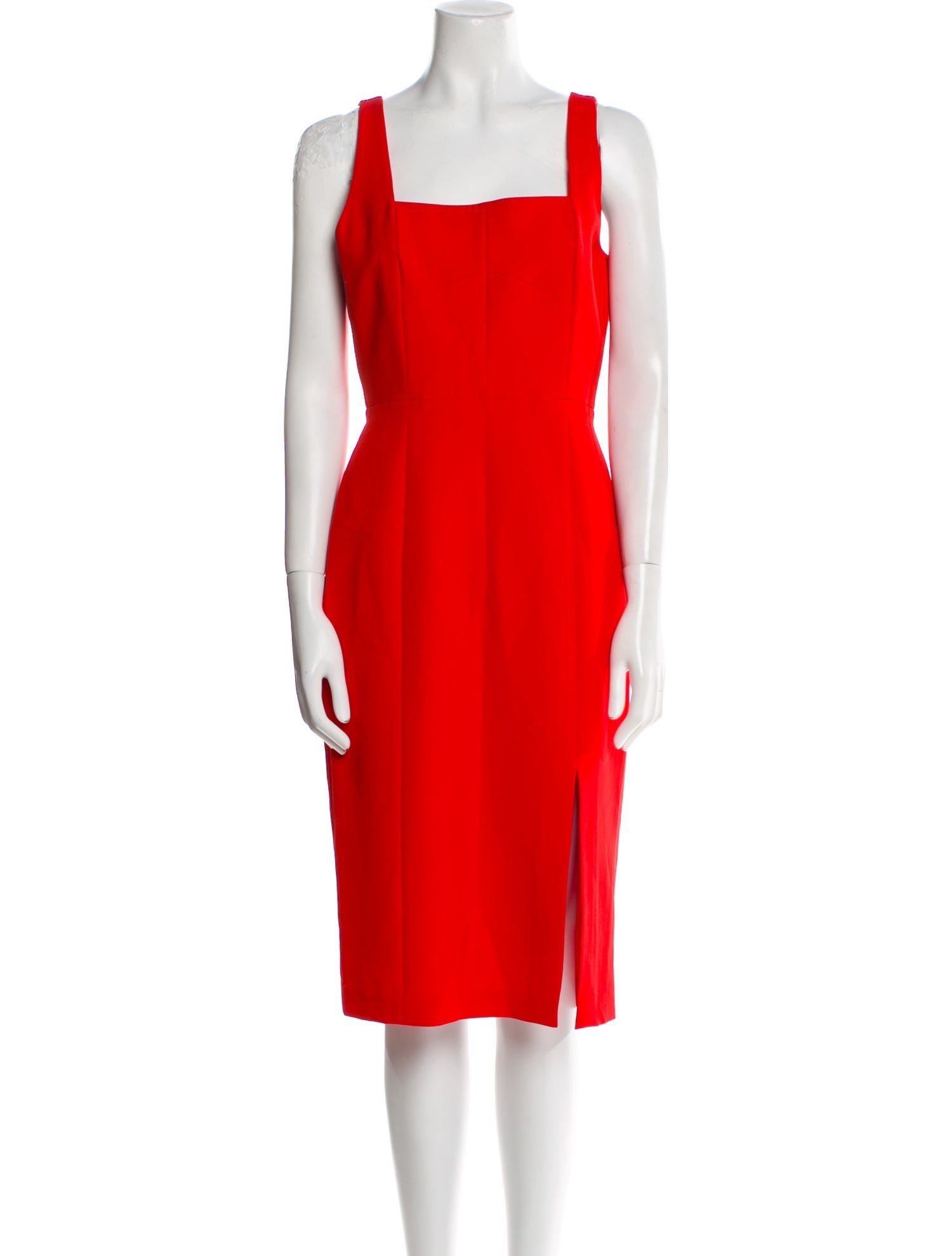 Milly Square Neckline Midi Length Dress