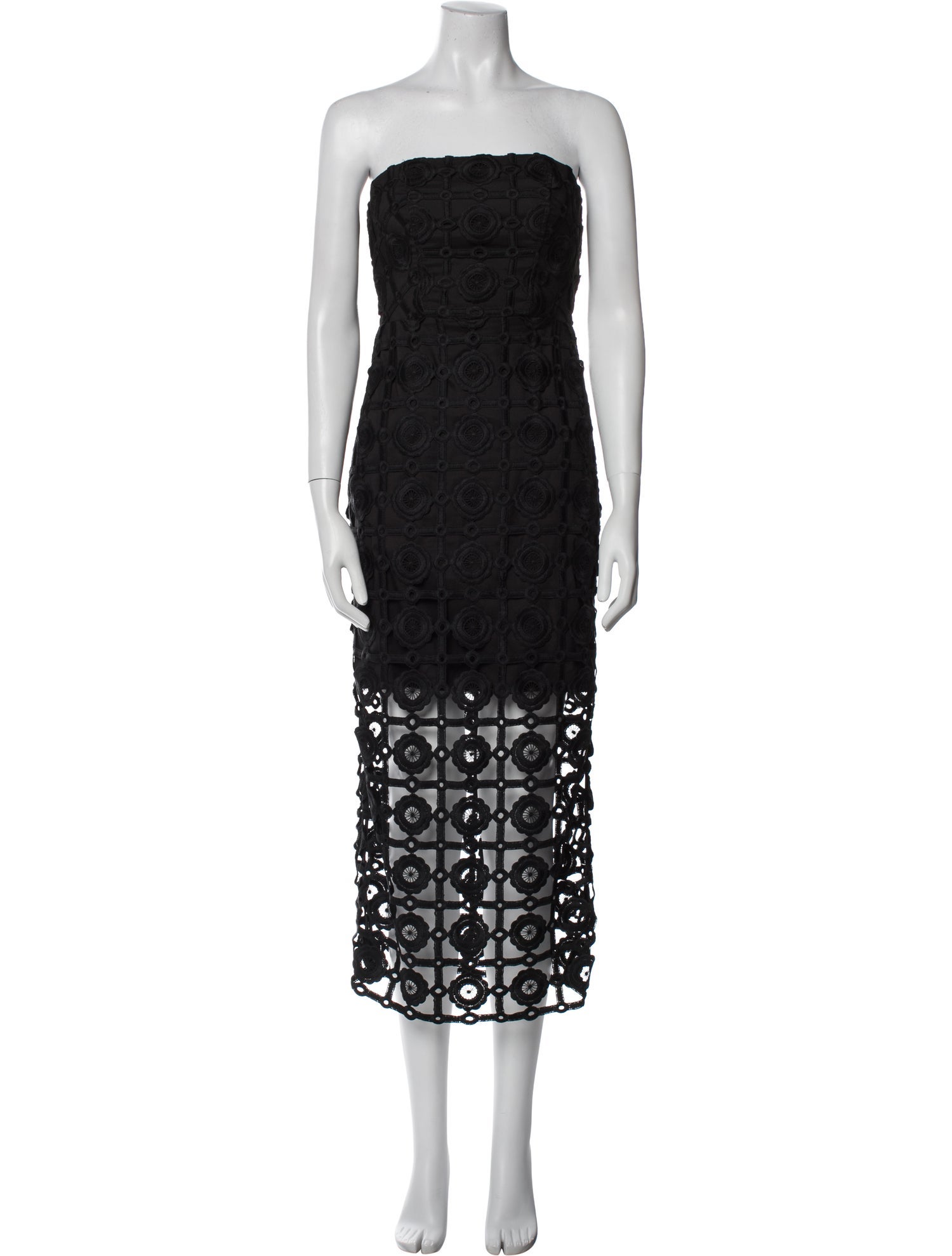 Milly Lace Pattern Midi Length Dress