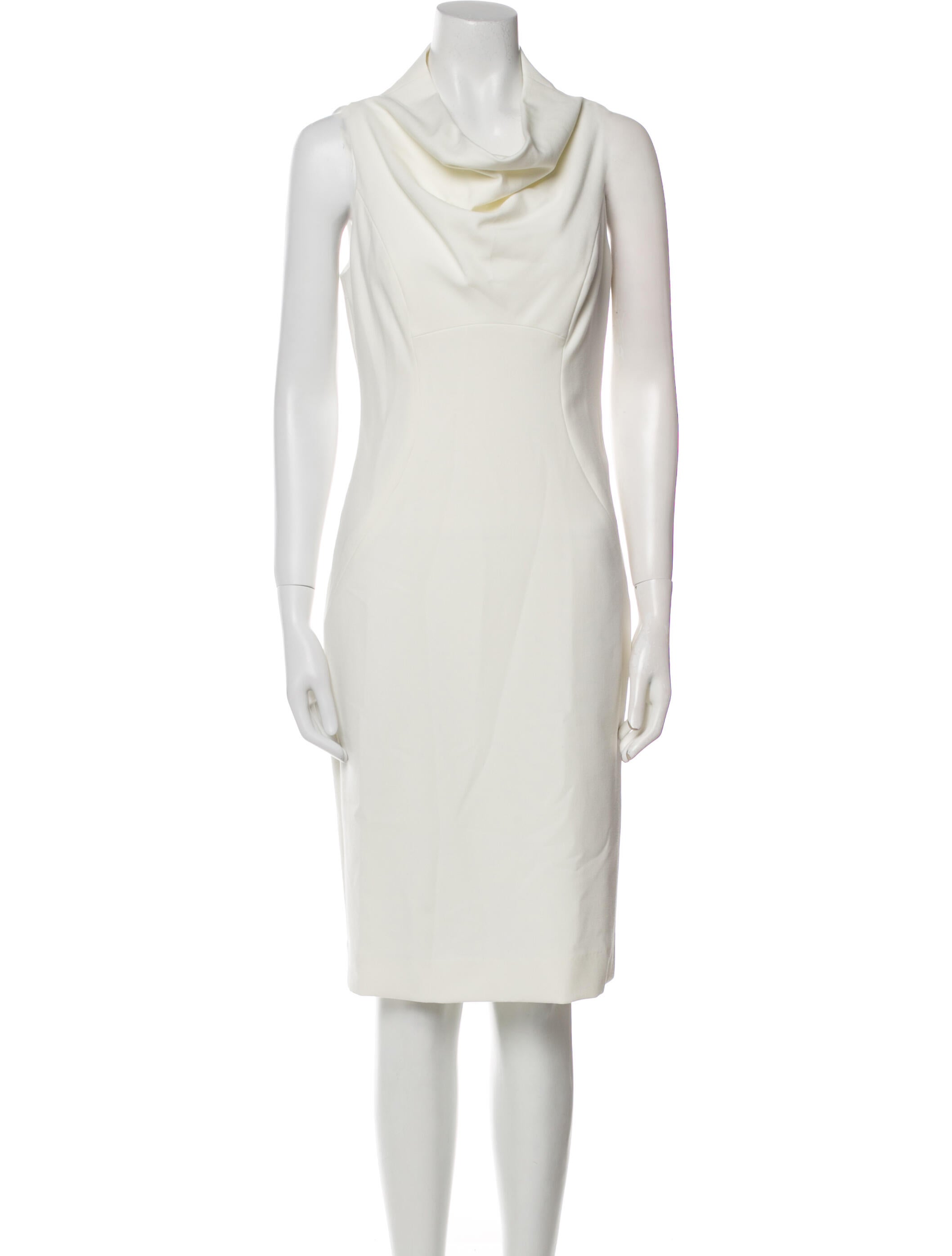 Milly Cowl Neck Knee-Length Dress