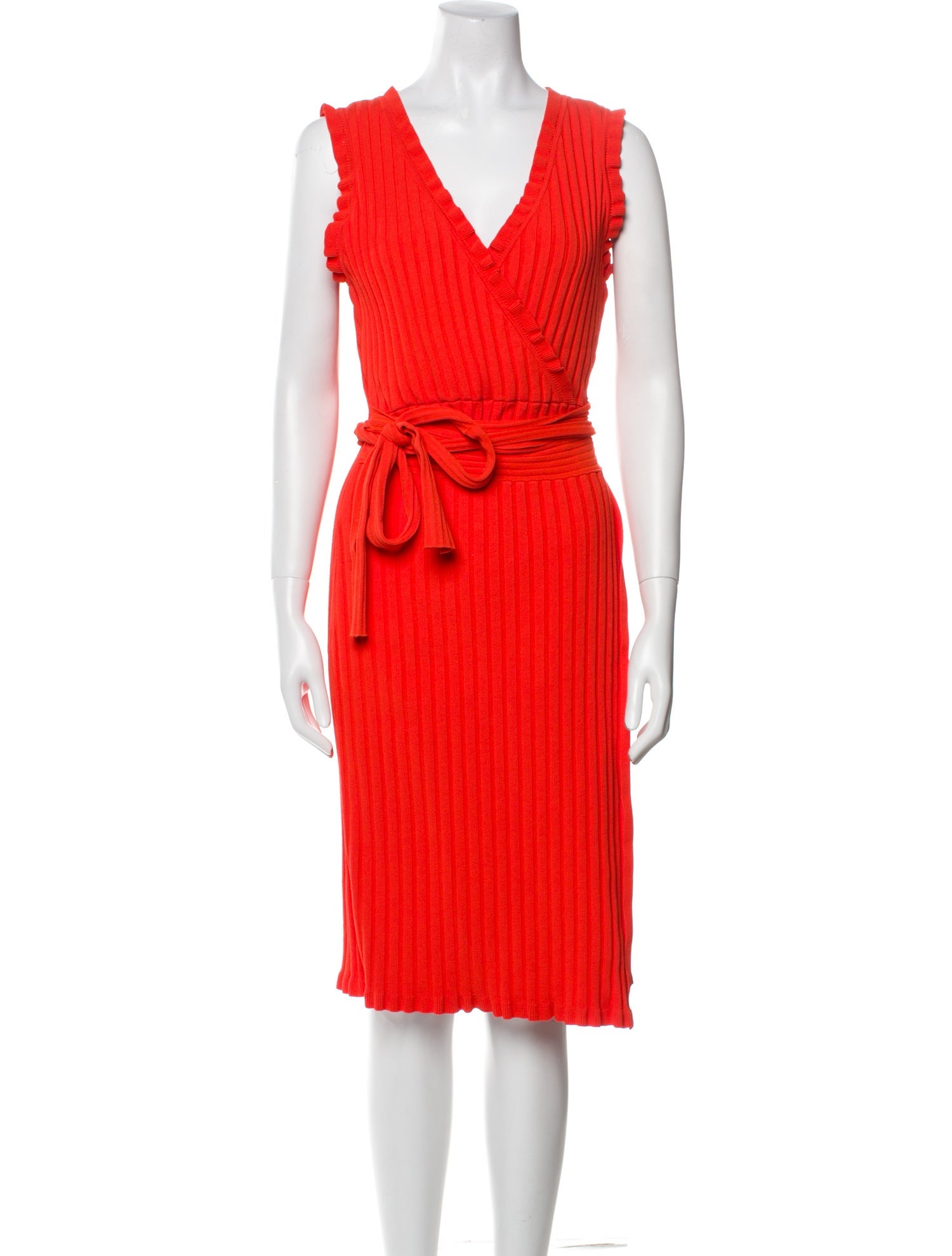 Milly V-Neck Knee-Length Dress