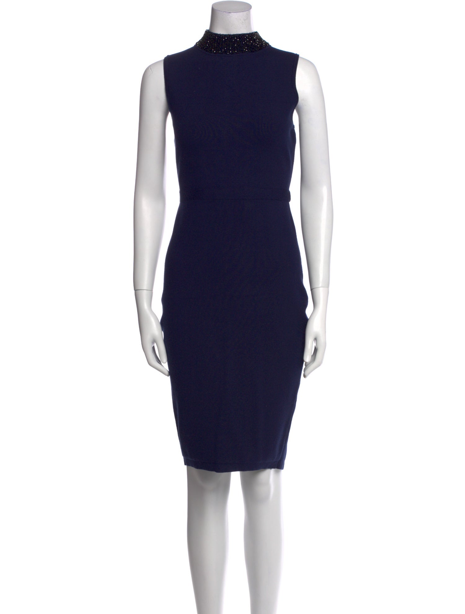 Milly Mock Neck Midi Length Dress