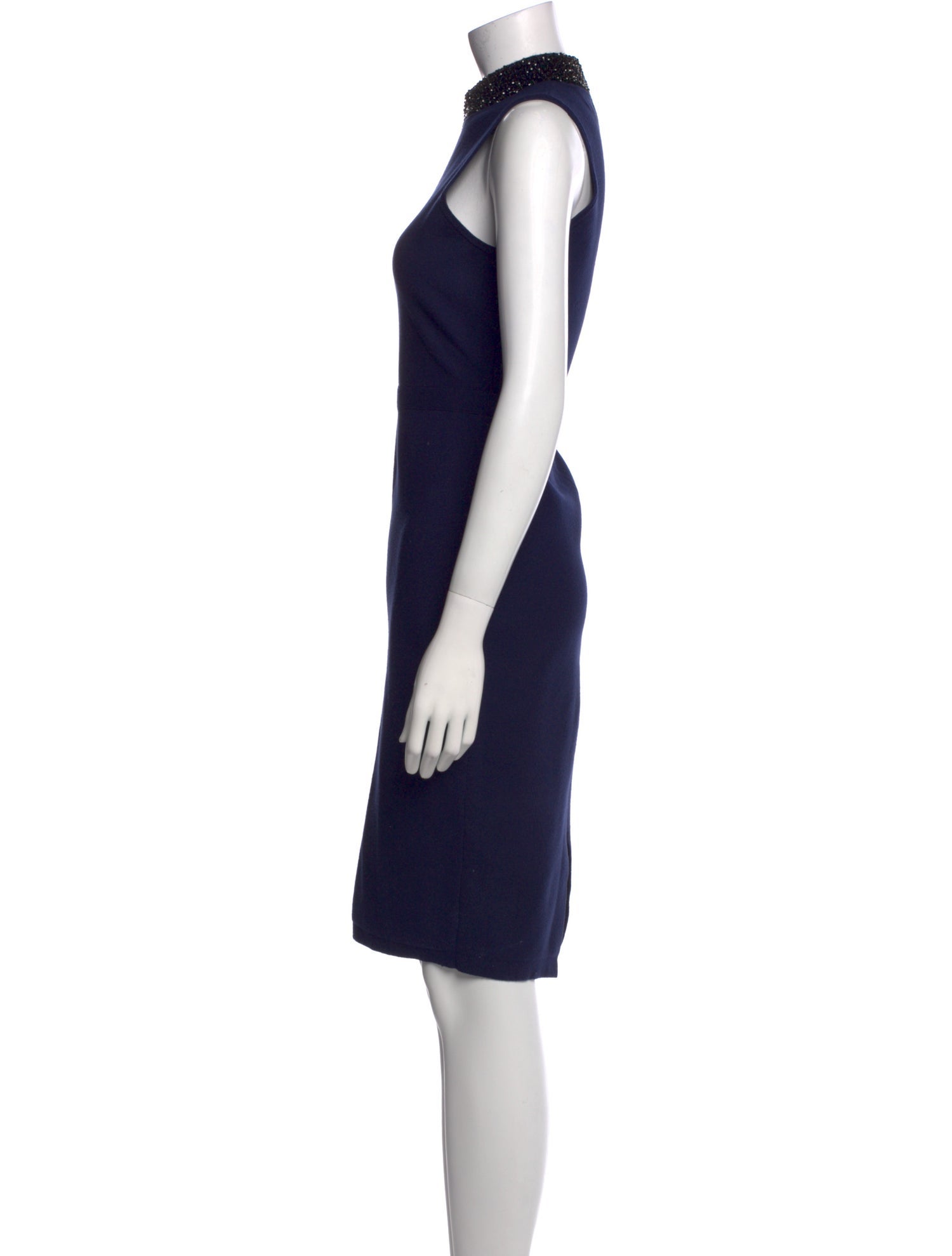 Milly Mock Neck Midi Length Dress