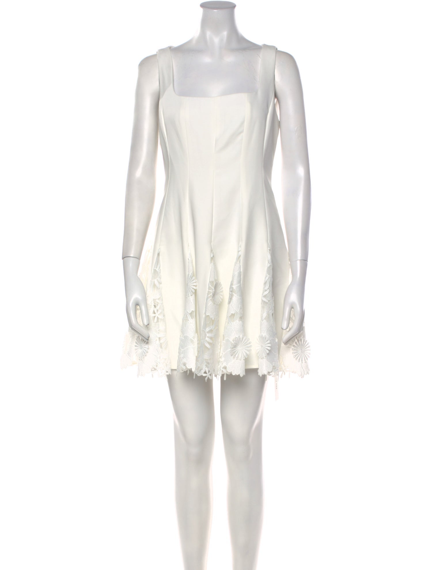 Milly Square Neckline Mini Dress