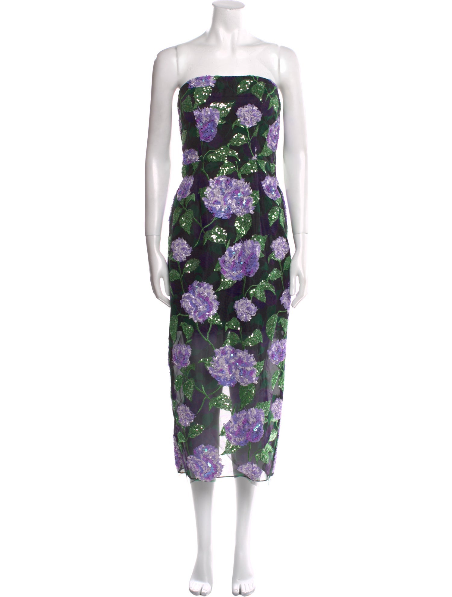 Milly Floral Print Midi Length Dress