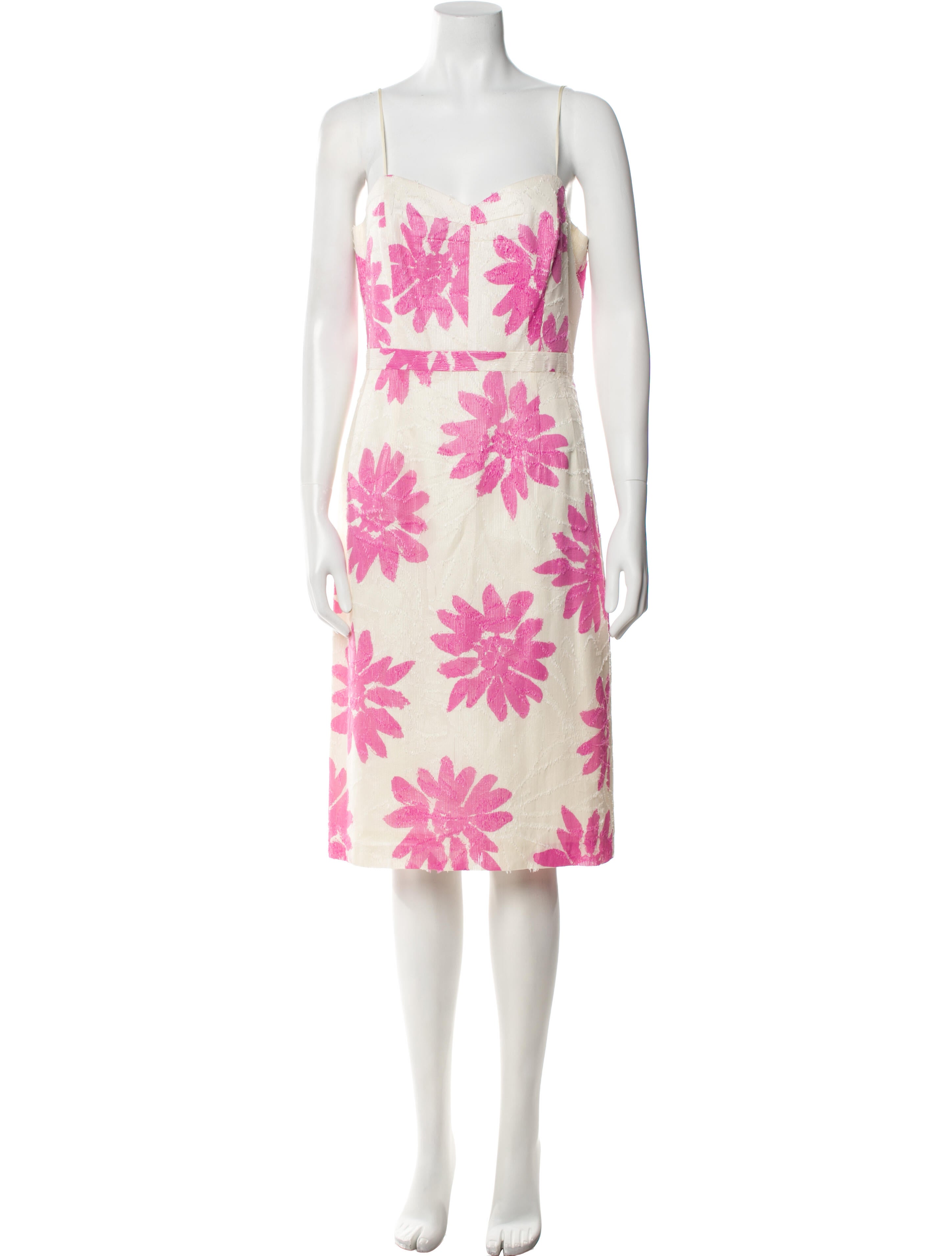 Milly Floral Print Knee-Length Dress