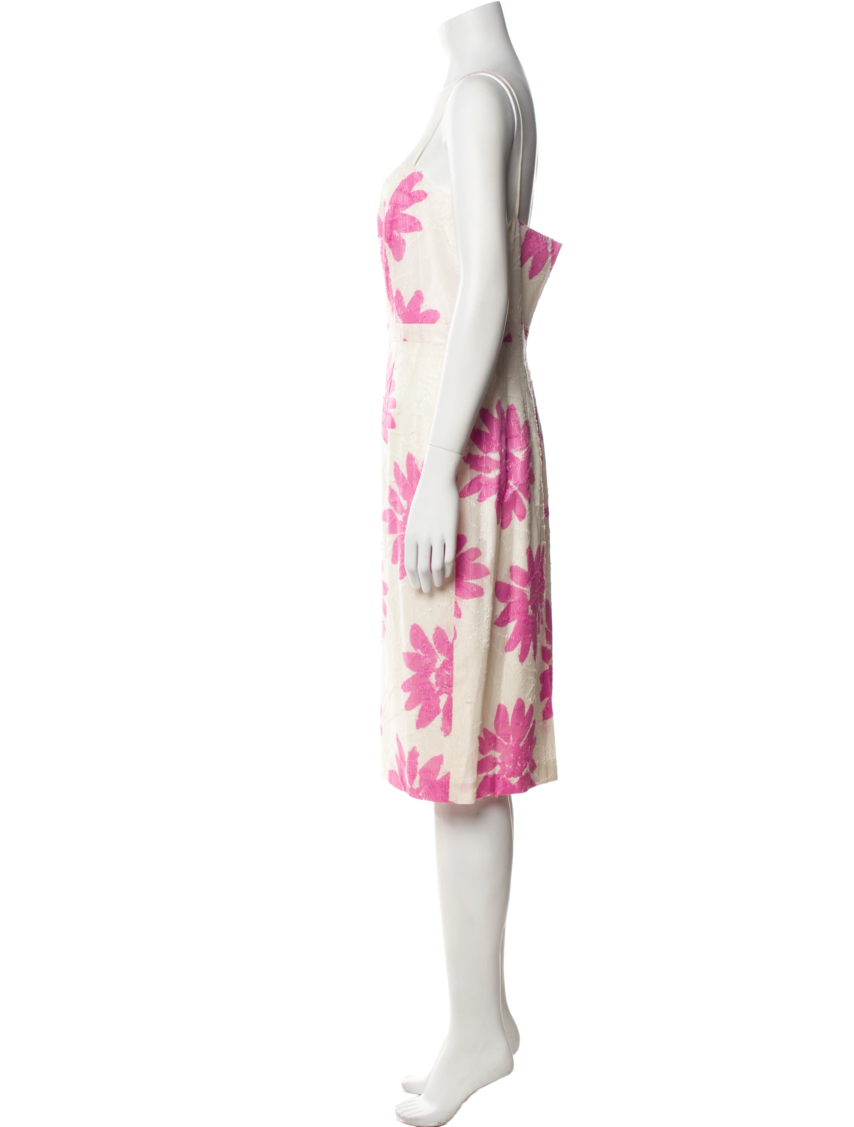 Milly Floral Print Knee-Length Dress