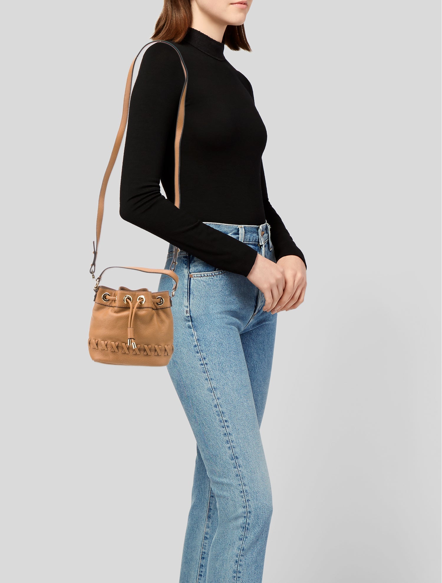 Milly Leather Top Handle Bag
