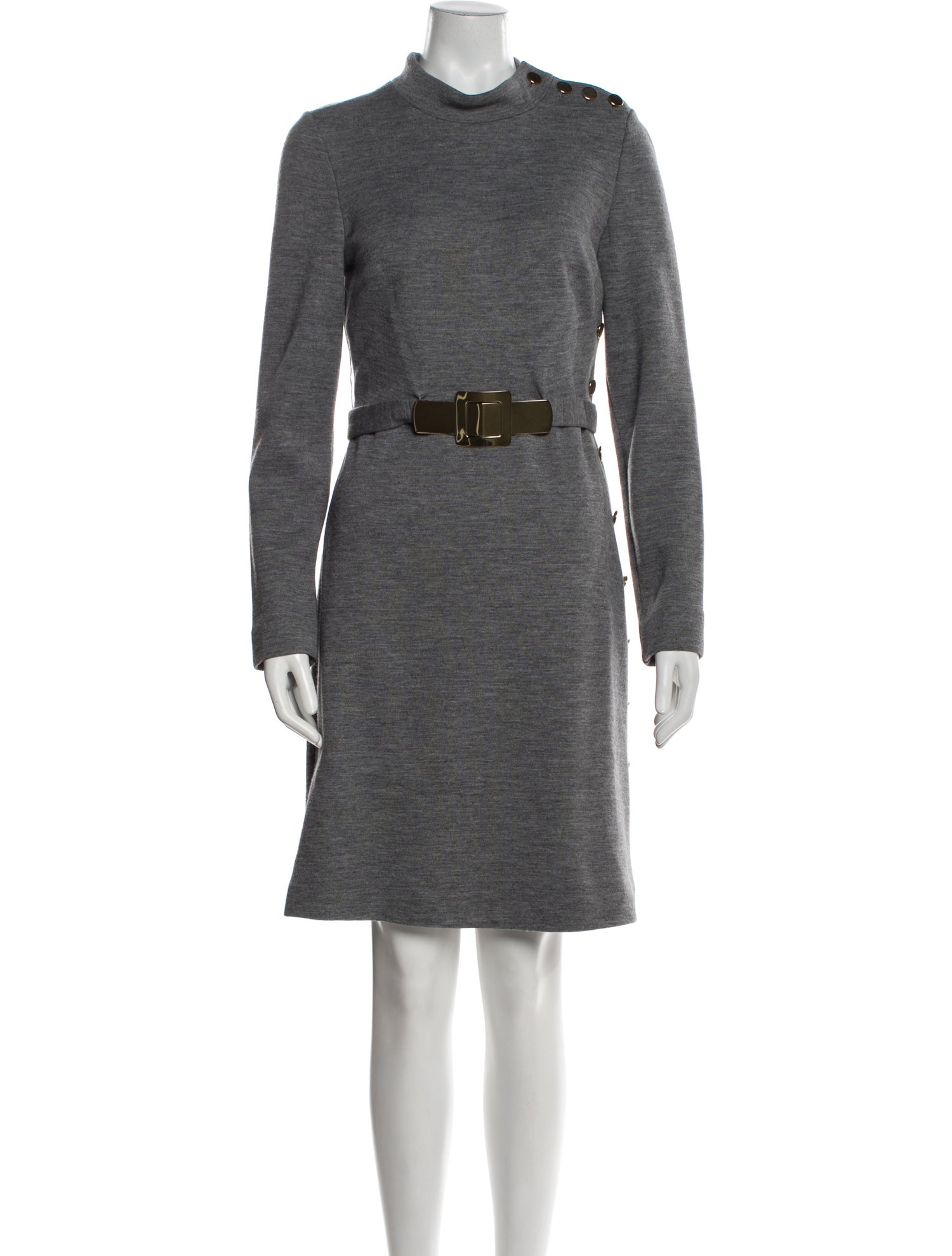 Milly Mock Neck Knee-Length Dress