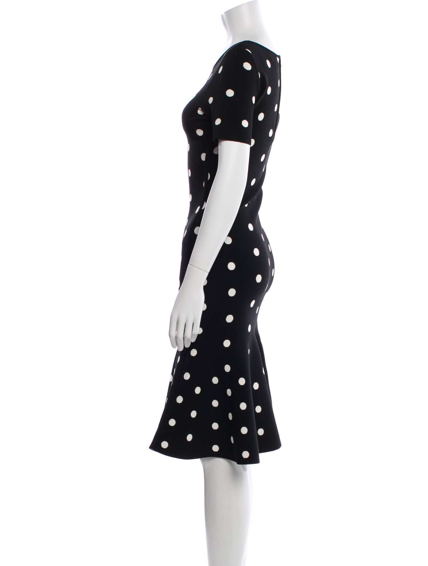 Milly Polka Dot Print Knee-Length Dress