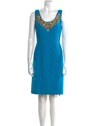 Milly Scoop Neck Mini Dress