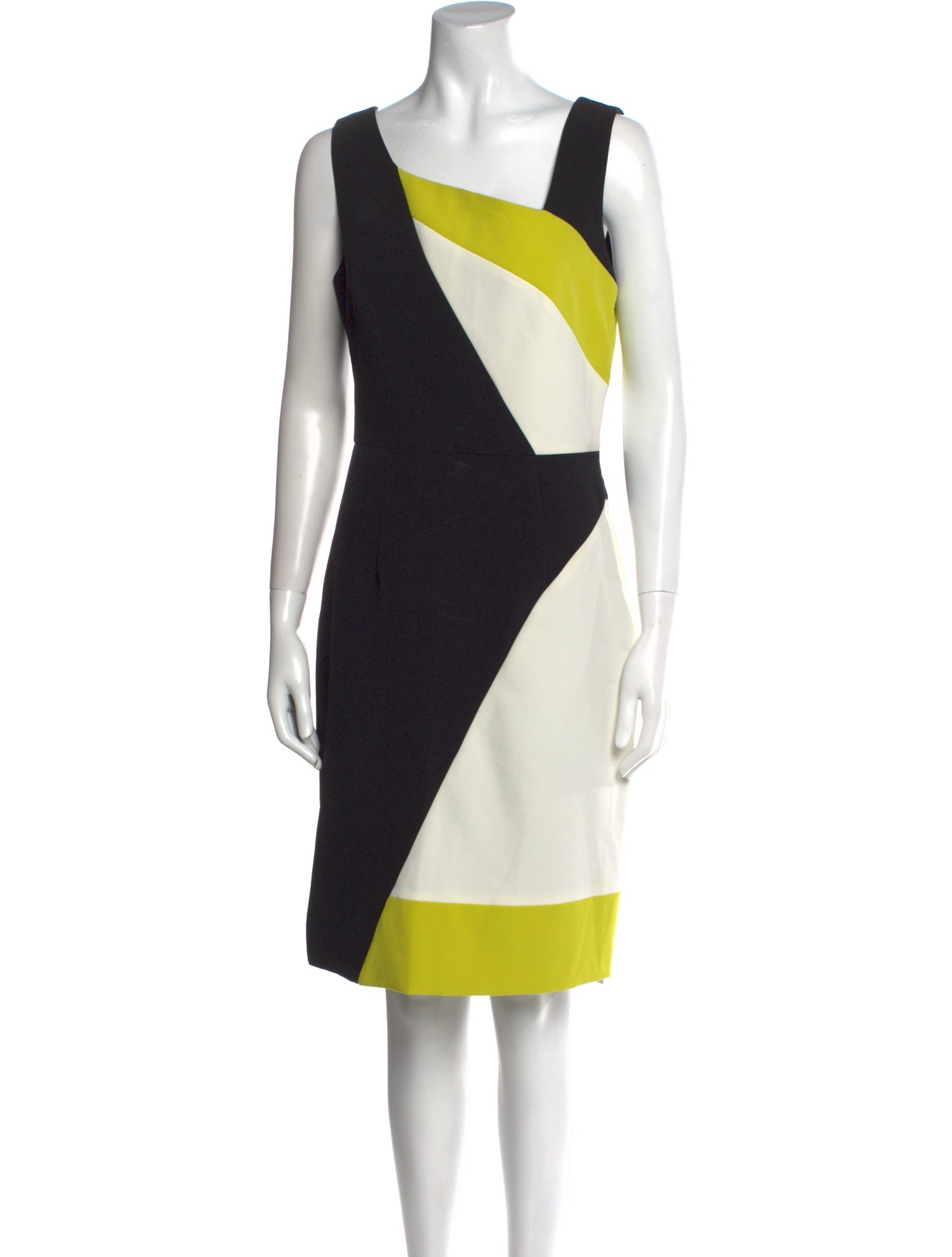 Milly Colorblock Pattern Knee-Length Dress