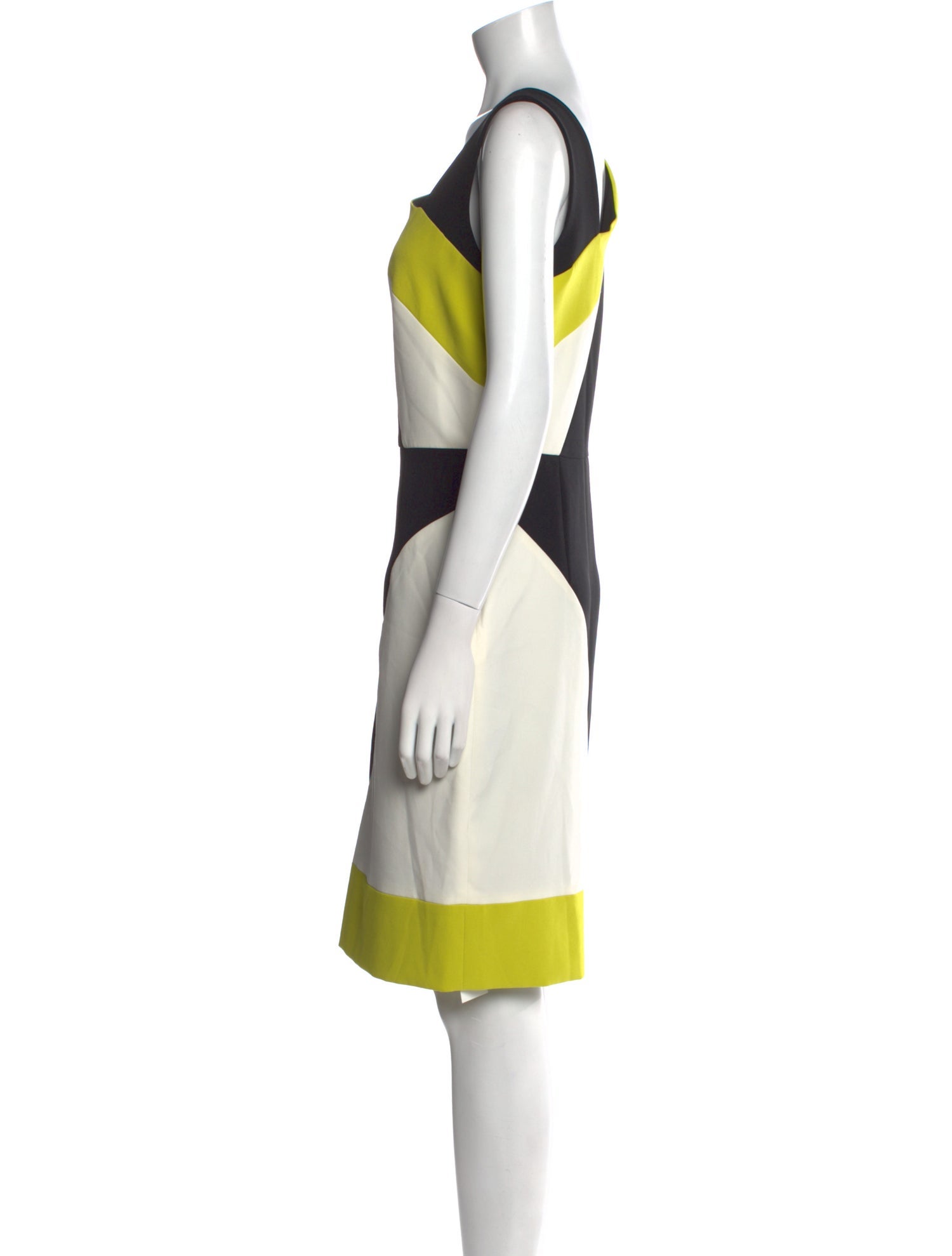 Milly Colorblock Pattern Knee-Length Dress