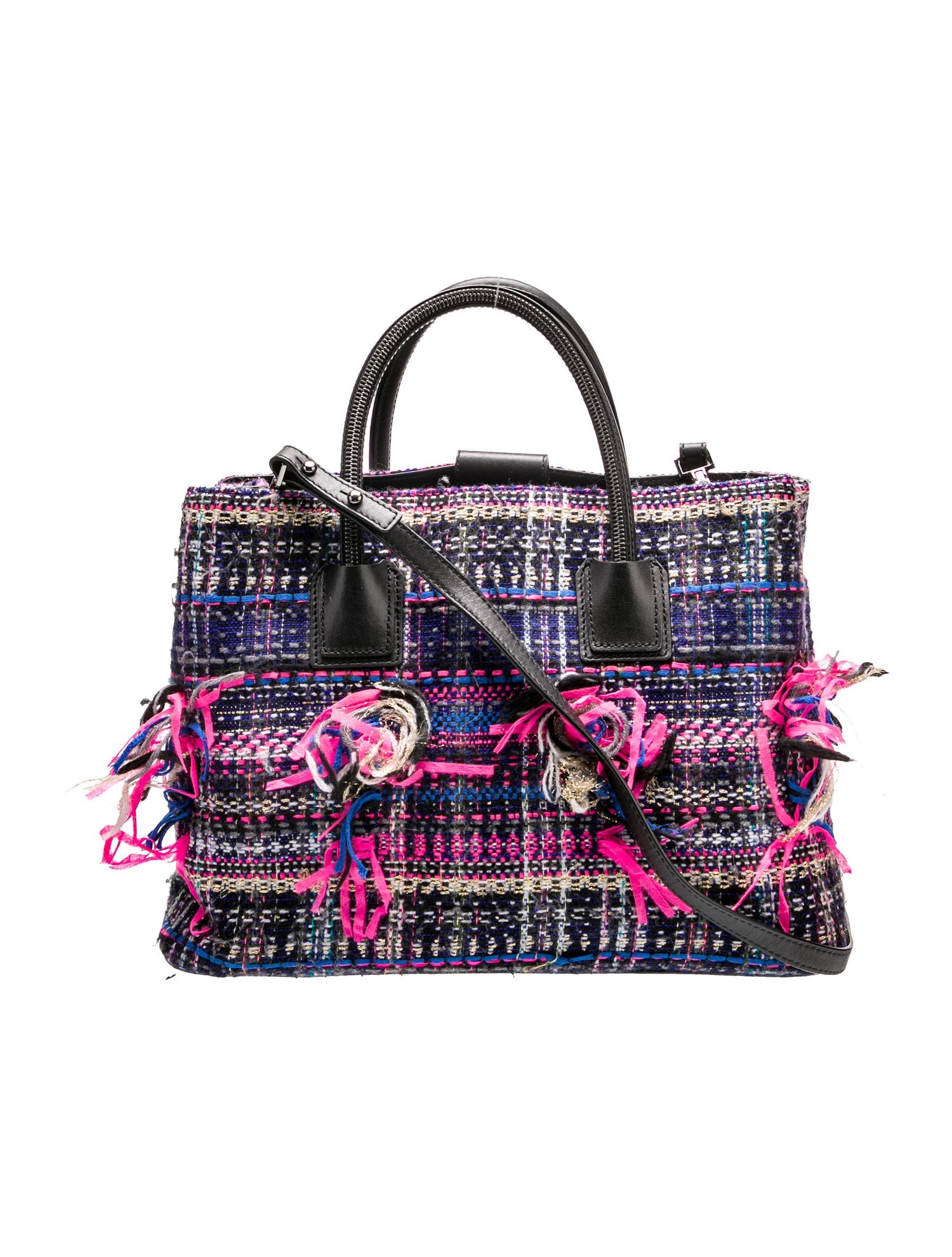 Milly Tweed Top Handle Bag