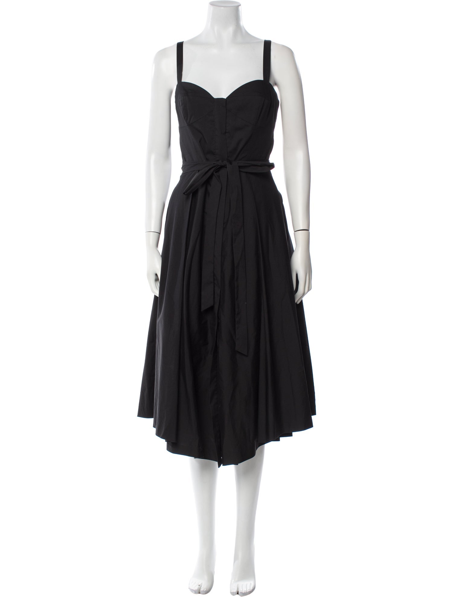 Milly Square Neckline Midi Length Dress