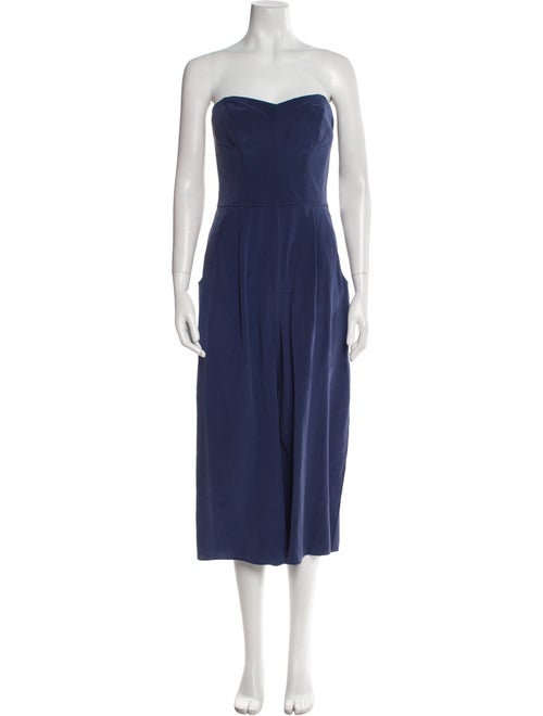 Milly Silk Strapless Jumpsuit