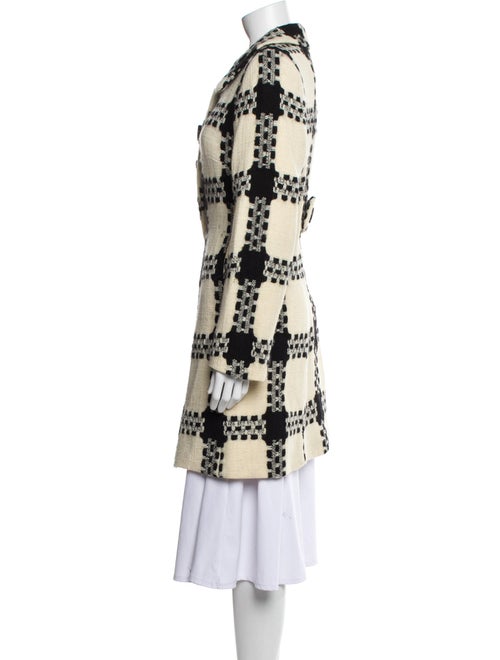 Milly Wool Plaid Print Coat