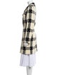 Milly Wool Plaid Print Coat