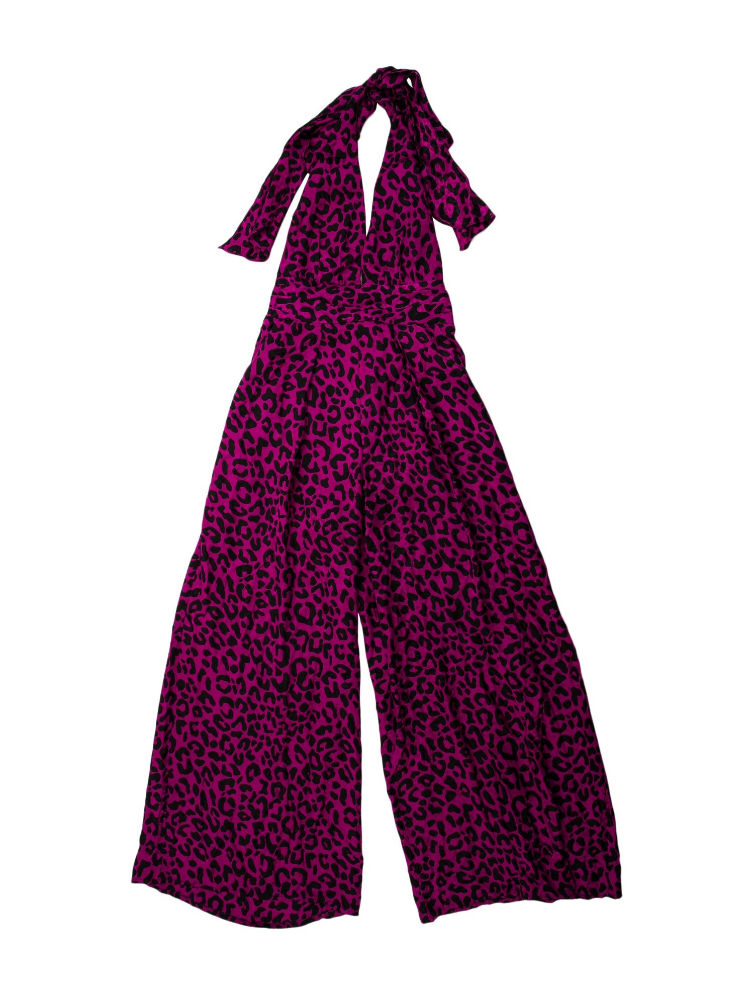 Milly Silk Animal Print Jumpsuit