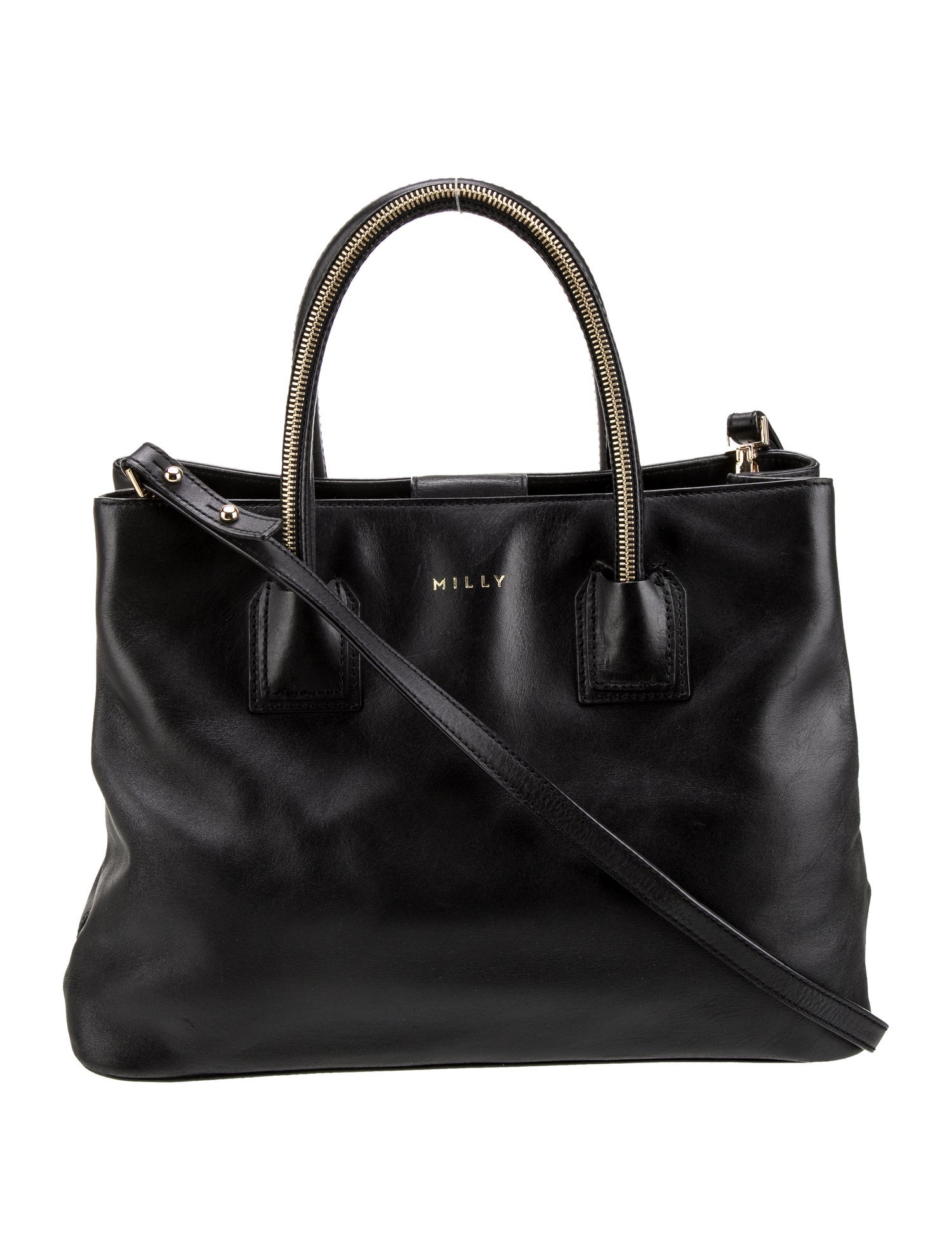 Milly Leather Top Handle Bag