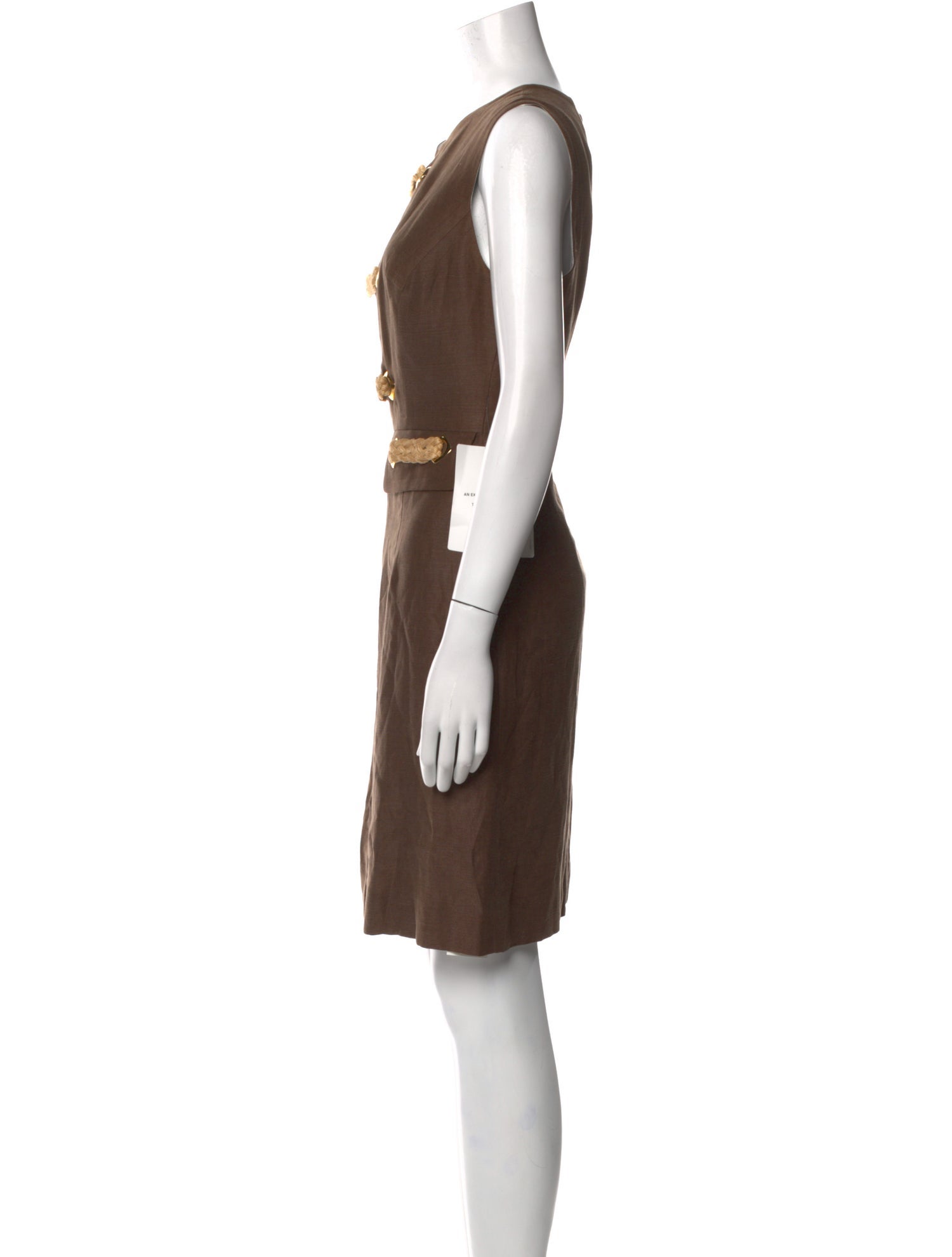 Milly Crew Neck Knee-Length Dress