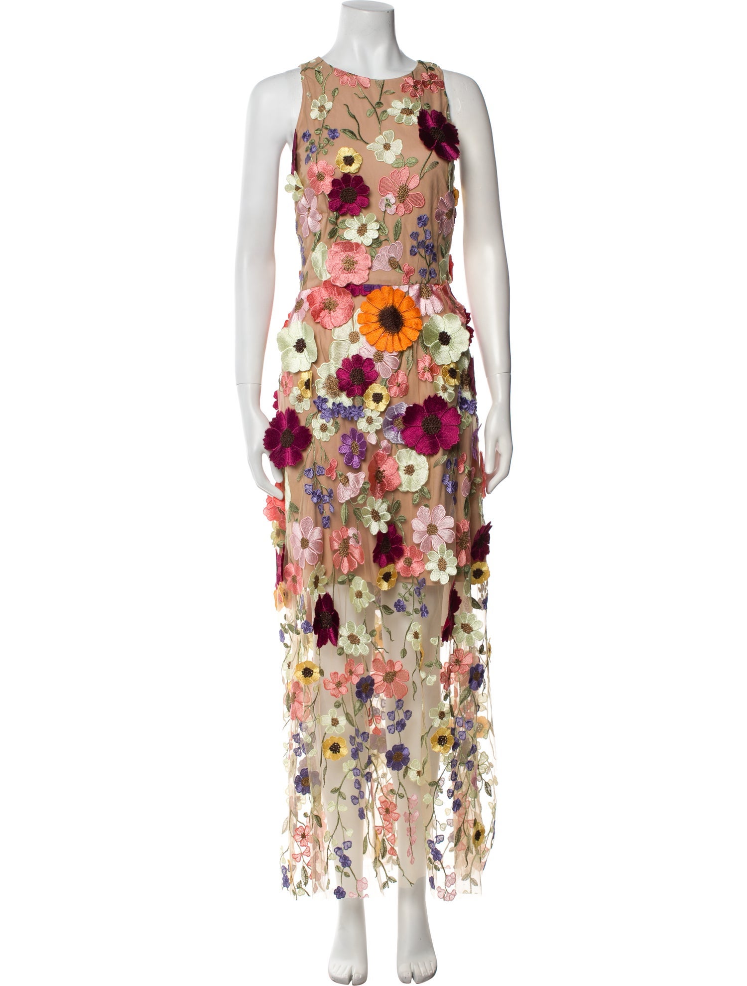 Milly Floral Print Long Dress