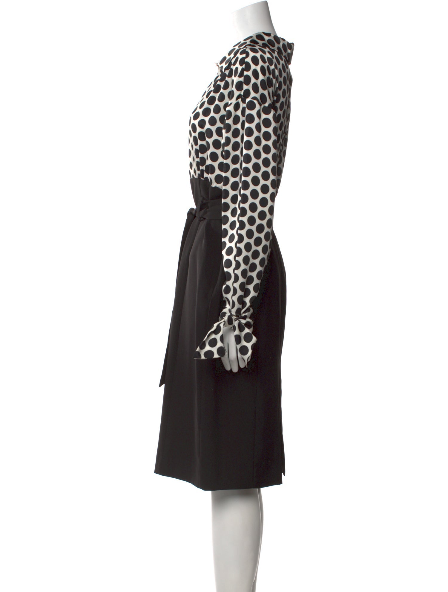 Milly Polka Dot Print Midi Length Dress
