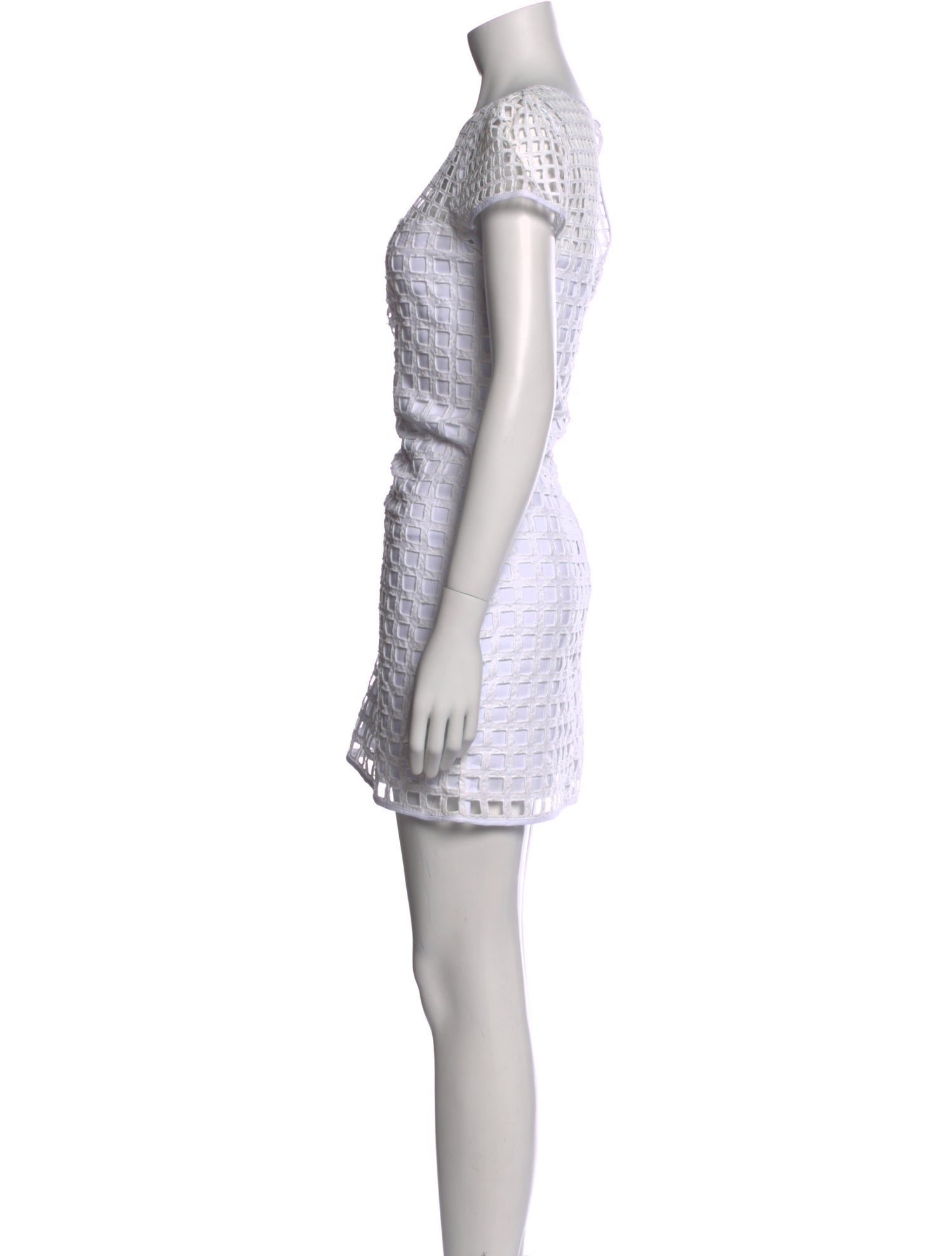 Milly Bateau Neckline Mini Dress