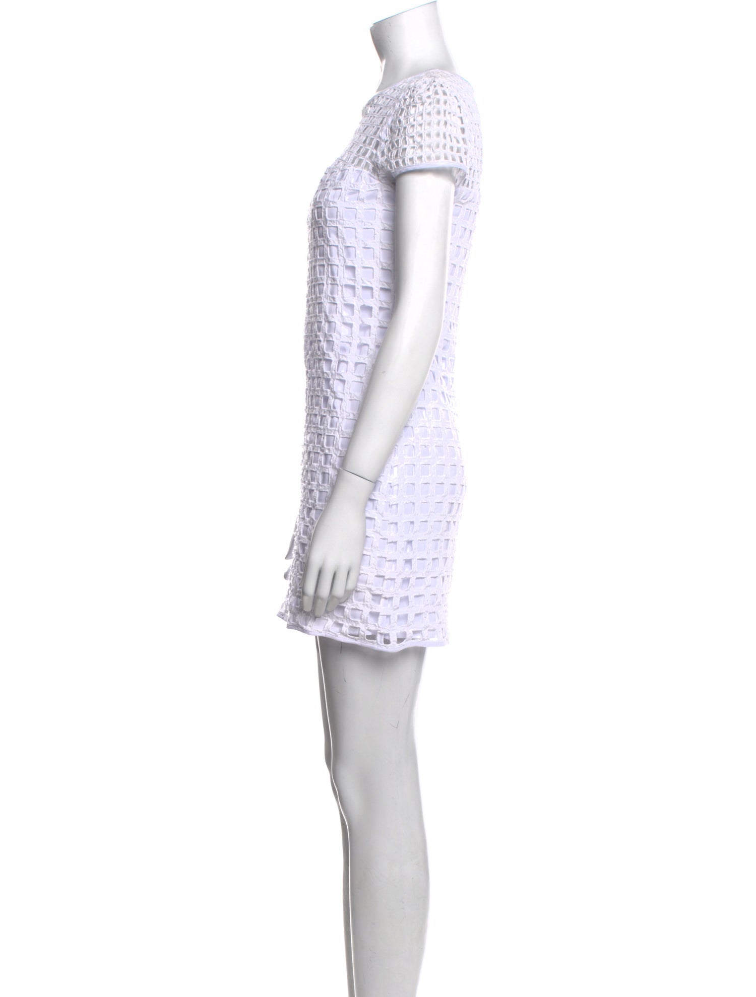 Milly Bateau Neckline Mini Dress