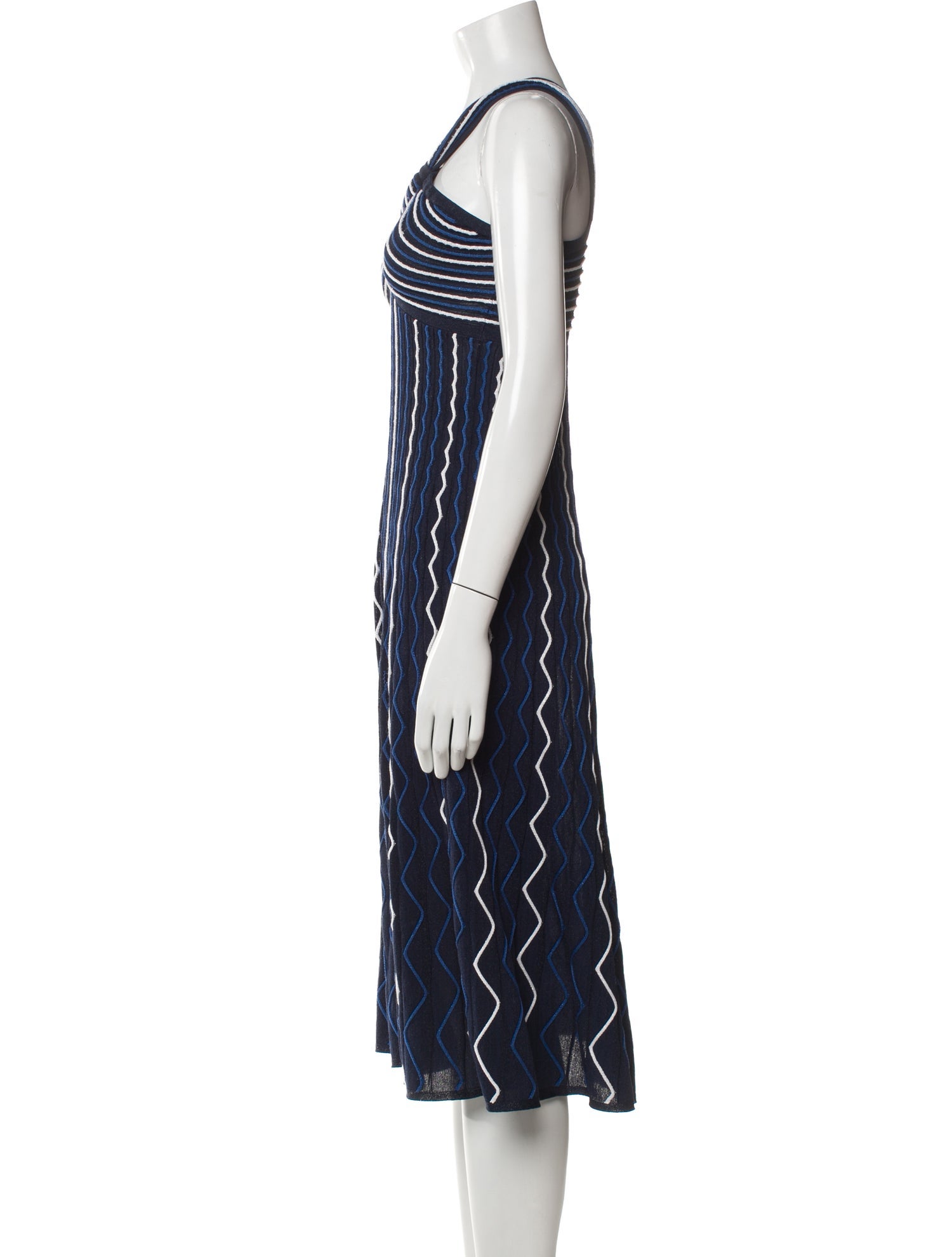 Milly Striped Midi Length Dress