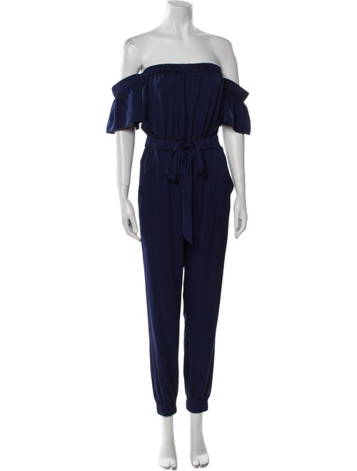 Milly Silk Off-The-Shoulder Jumpsuit